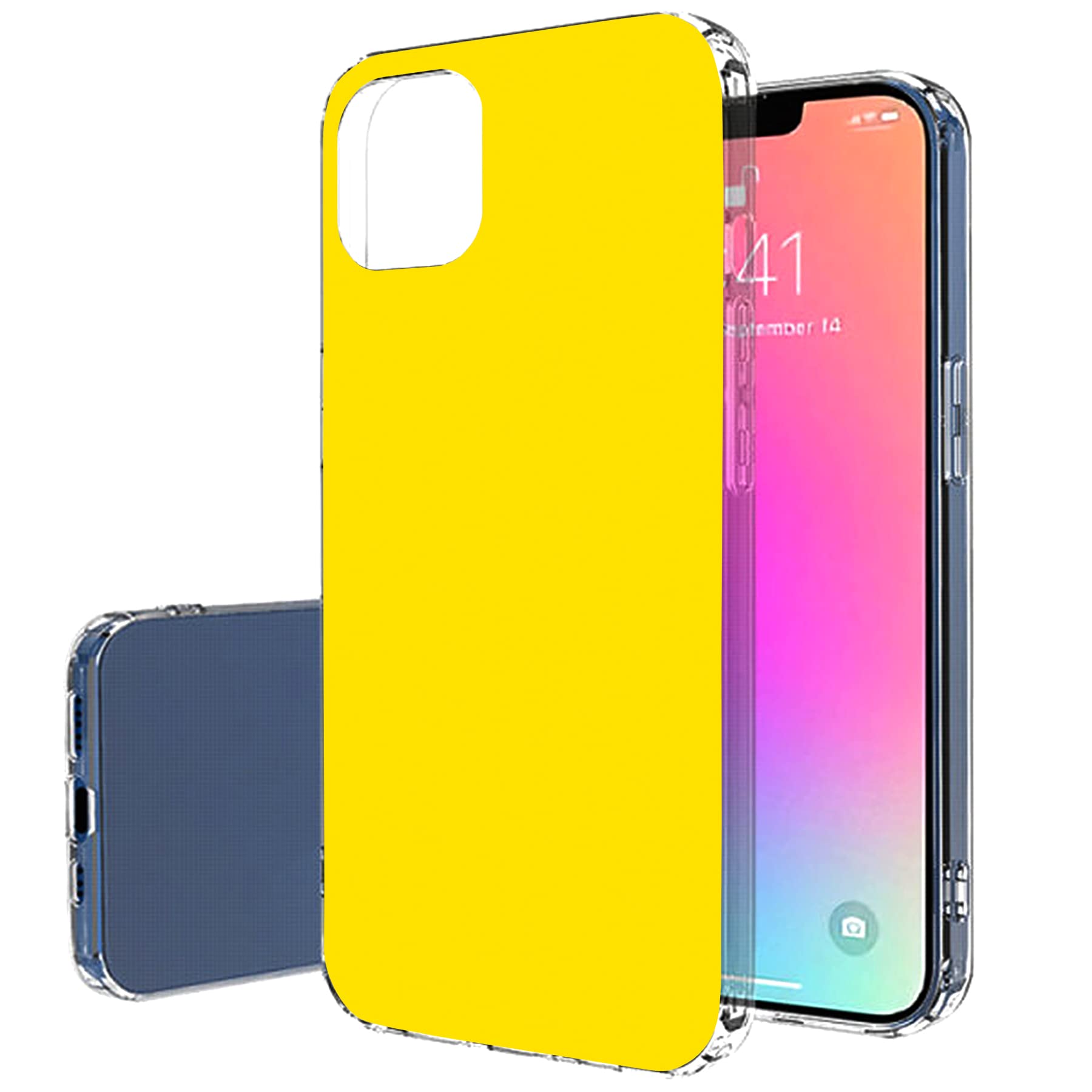 Slim Protective Case for Apple iPhone 13 Mini - Flexible TPU Cover with Total Guard Technology in Yellow | Perfect for Everyday Use, Travel & Outdoor Activities