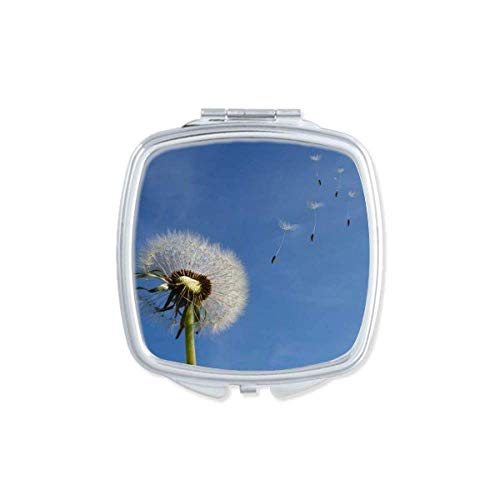 DIYthinker Blue Sky White Dandelion Compact Mirror - Double Sided Portable Makeup Mirror with Glass for Travel, Purse & Everyday Touch-Ups