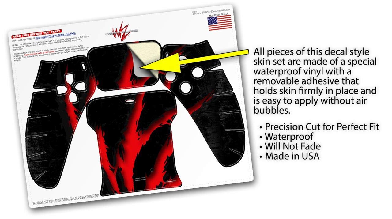PS5 DualSense Controller Skin Wrap - Black for Gaming & Protection