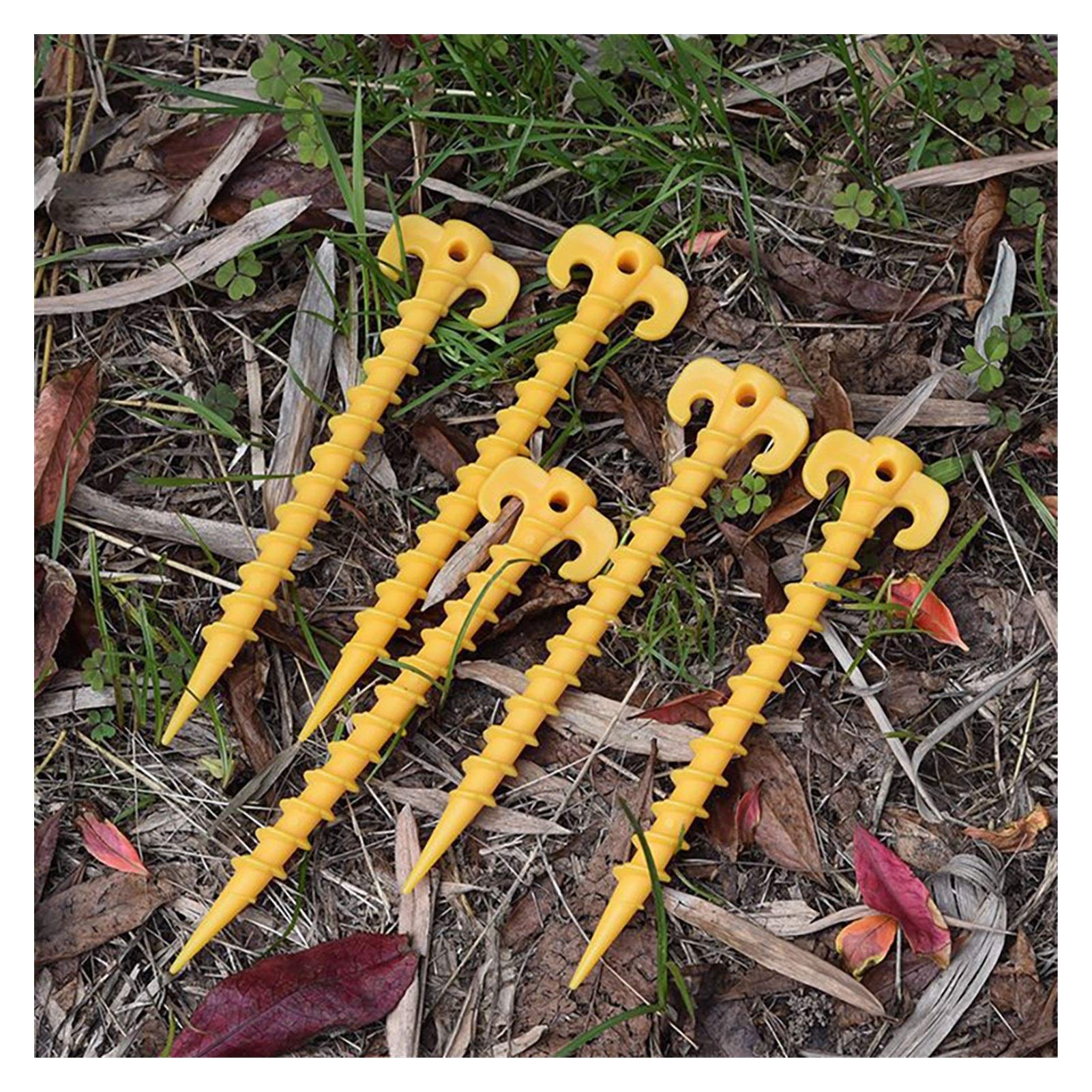 50pcs Heavy Duty Tent Stakes for Camping - Screw-In Ground Pegs for Sand, Beach & Outdoor Use - Durable Plastic Tent Nails for Secure Anchoring in All Terrains (Perfect for Camping Trips, Beach Outings & Backyard Tents)