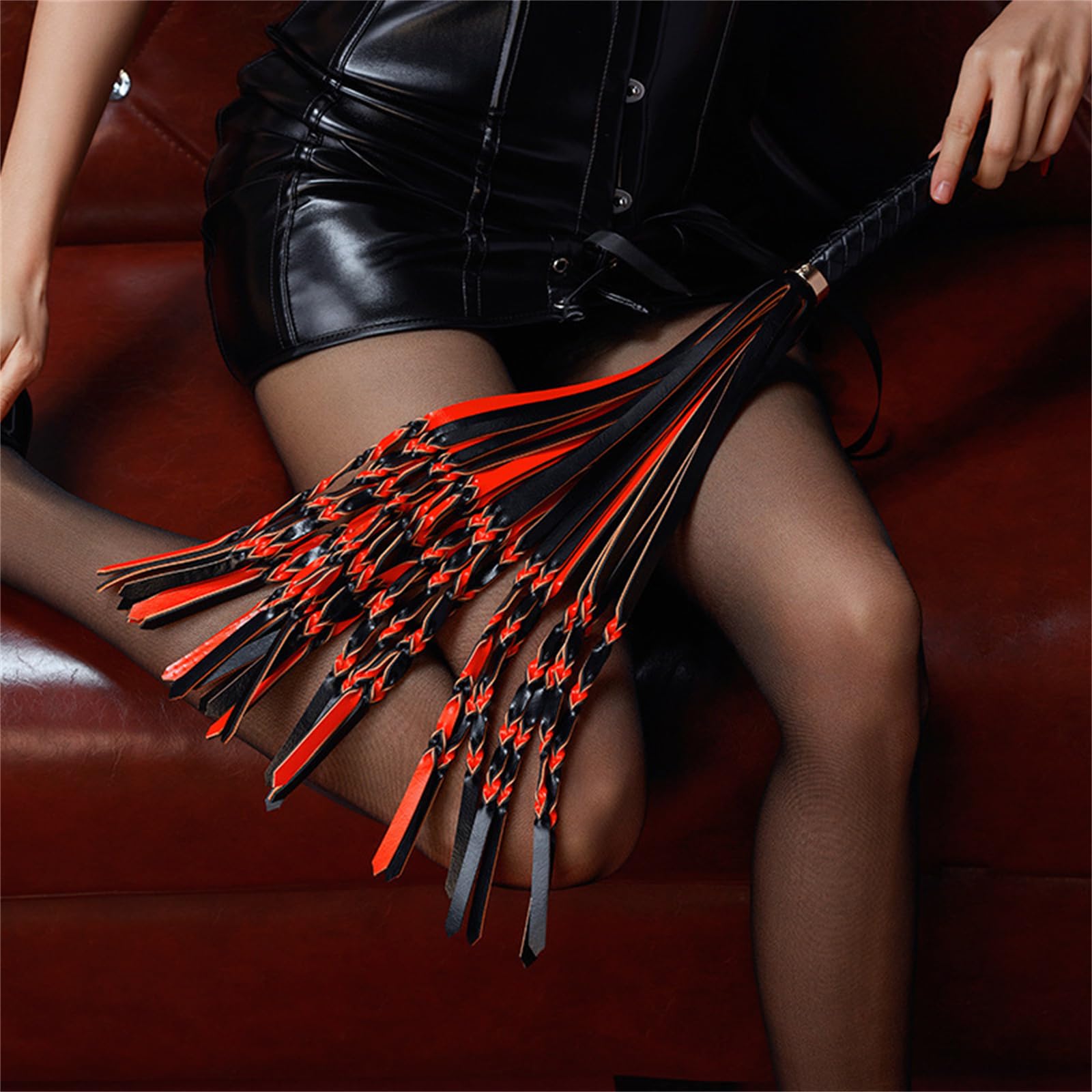 Premium BDSM Whip for Sensual Play - Leather Bondage Toy for Couples & Dominance - Perfect for Spanking, Roleplay & BDSM Scenes