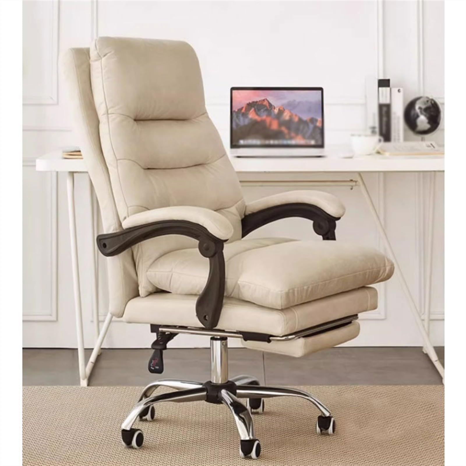 Luxury High Back Office Chair with Footrest - Ergonomic Desk Chair for Home & Business, Comfortable Computer Chair for Work & Relaxation - Perfect for Home Office, Gaming, and Study Spaces