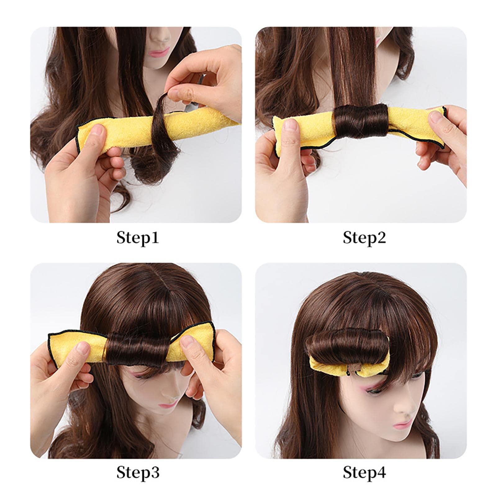 Soft Overnight Hair Rollers Set of 6 - Sponge Sleep Curlers for Short & Medium Hair - No Heat Foam Pillow Hair Curlers for Natural Waves - Perfect for Bedtime Styling & Next Day Volume