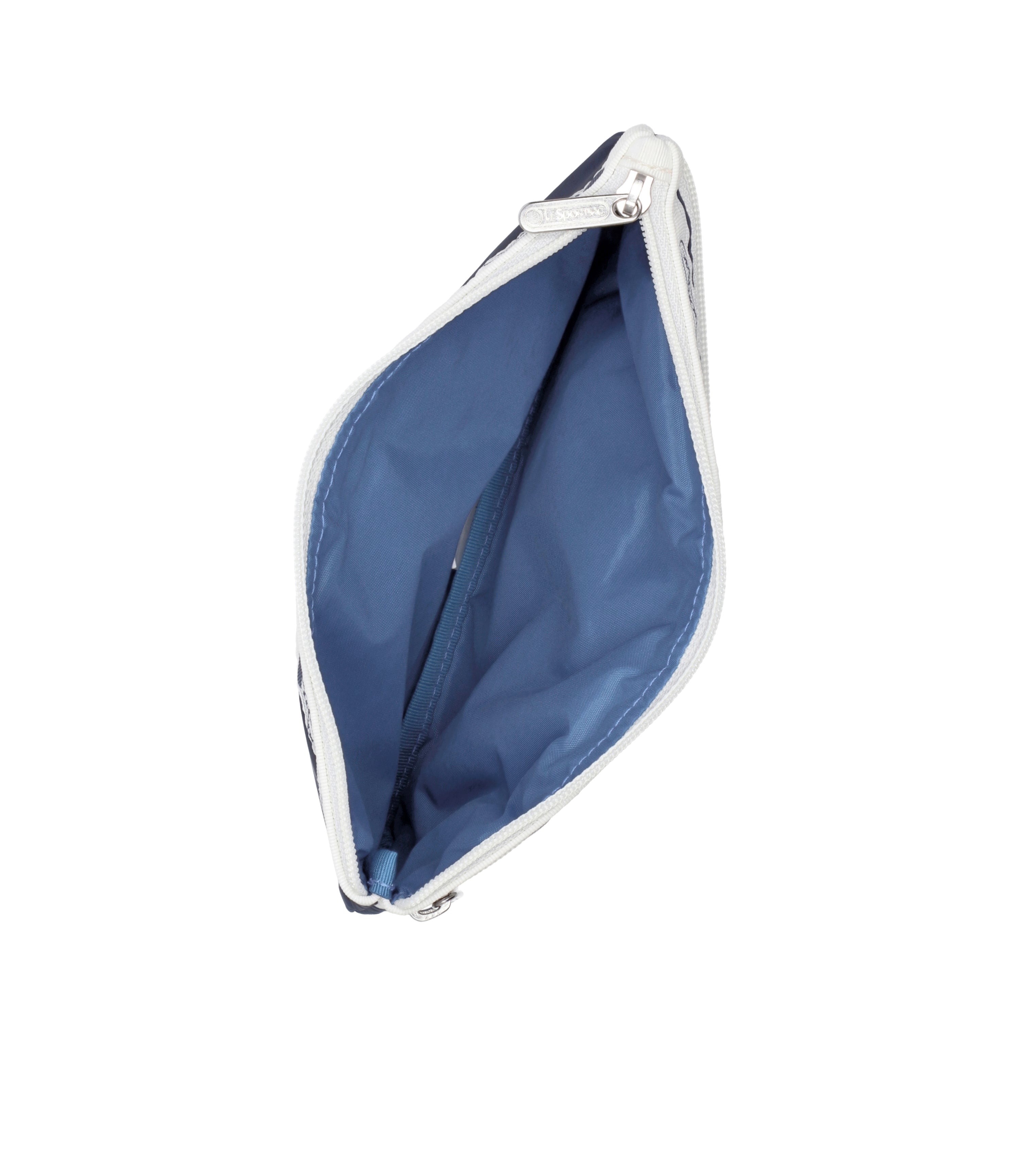 3-Zip Cosmetic Bag in Deep Sea Blue - Stylish & Spacious Makeup Organizer for Travel, Gym, and Daily Essentials (Model 7158 C466)