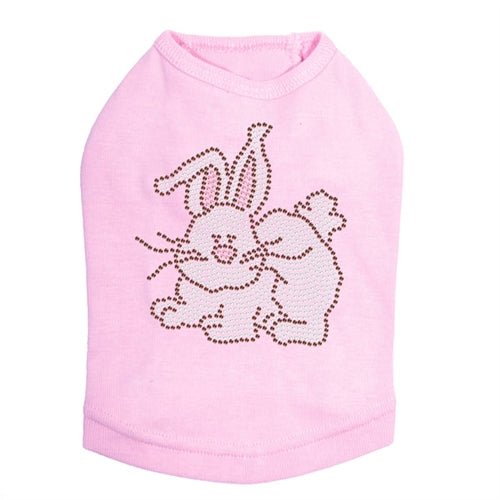 Easter Bunny Rhinestone Dog Tank Top - Sparkling Pet Apparel for Small & Medium Dogs - Perfect for Easter Parties, Pet Photos & Holiday Celebrations