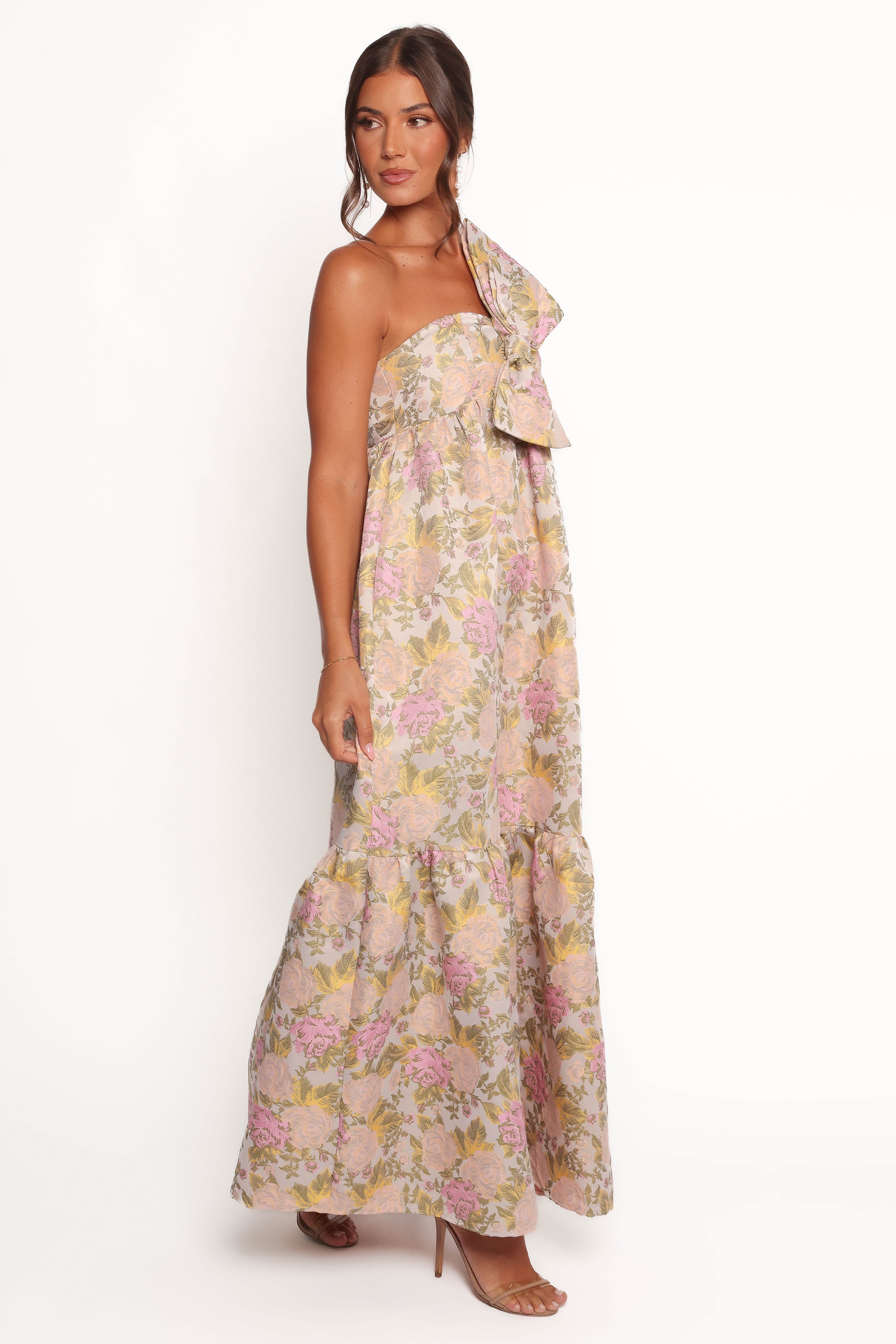 Betina Bow Front Maxi Dress - Floral Print Women's Summer Dress for Beach, Wedding & Vacation | Elegant Long Flowy Dress with Bow Detail