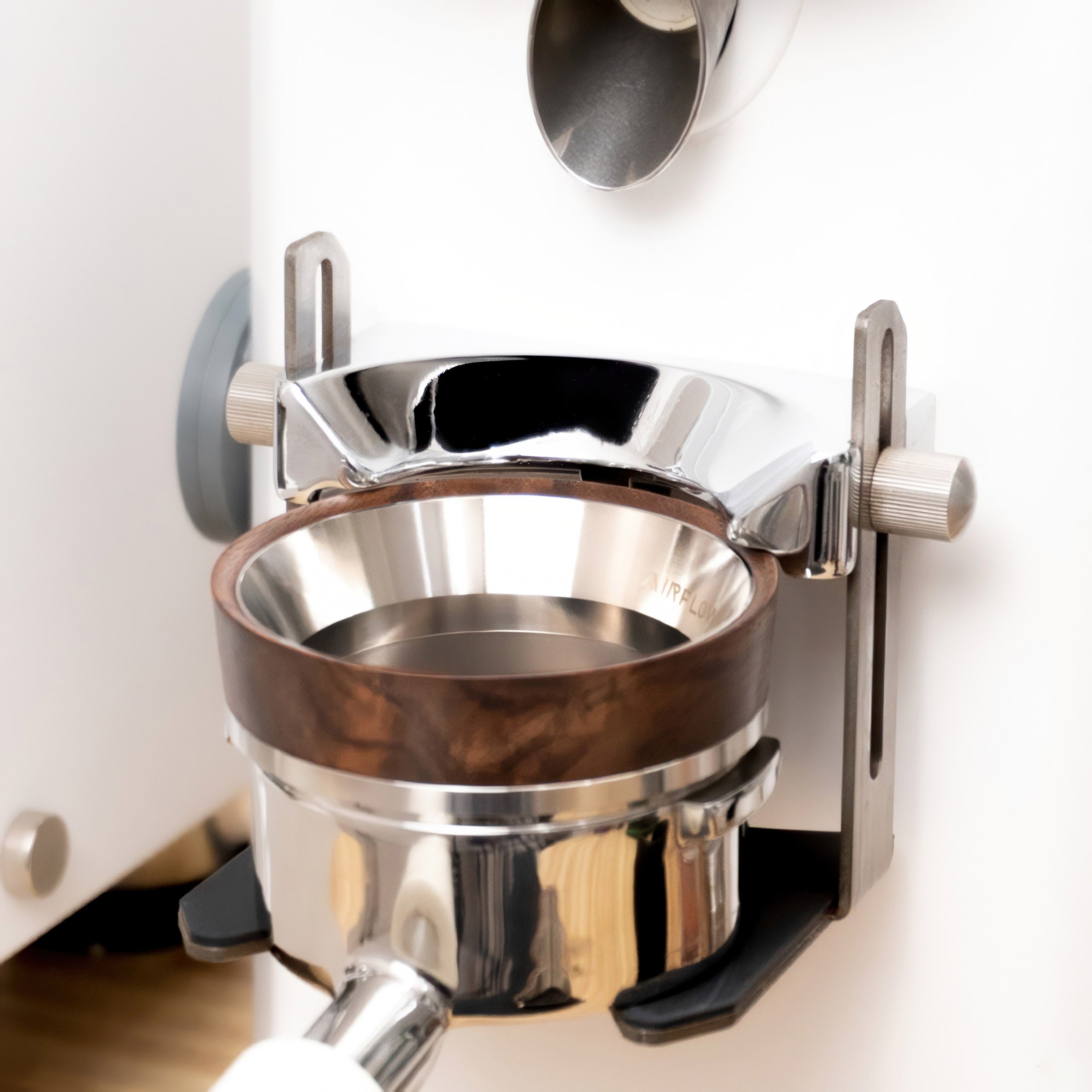 Premium 58mm Walnut Dosing Ring for Espresso - Perfect Coffee Grounds Distribution Tool for Baristas & Home Brewing