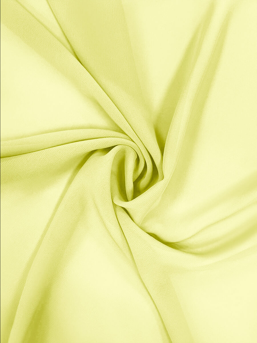 Premium Canary Yellow Chiffon Fabric - 1/2 Yard Cut - Perfect for Bridal Veils, Evening Gowns & DIY Fashion Projects