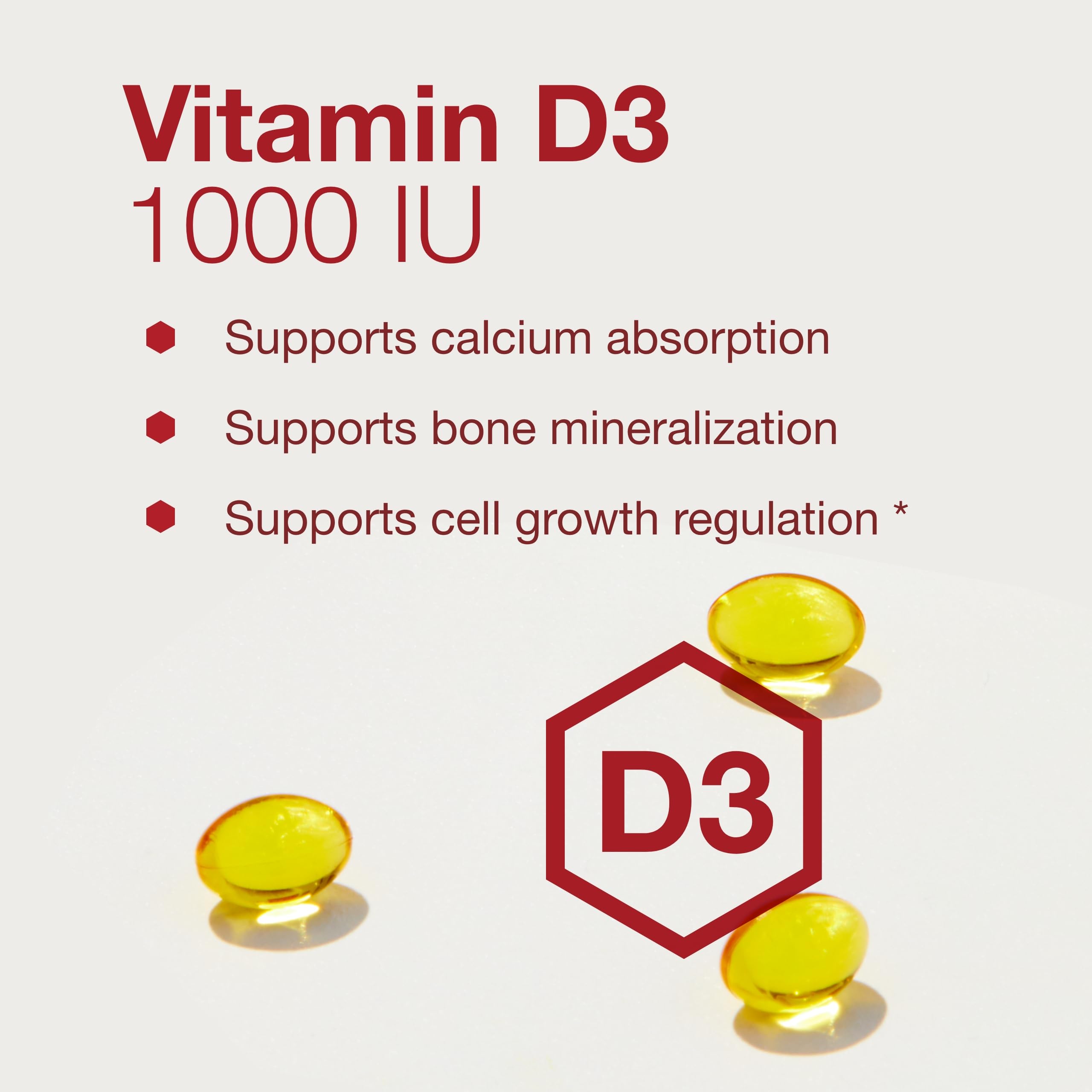 PROTOCOL FOR LIFE BALANCE Vitamin D3 1,000 IU Softgels - Immune System Support, Strong Bones & Teeth - 120 Count - Daily Supplement for Adults & Kids - Supports Healthy Mood & Muscle Function