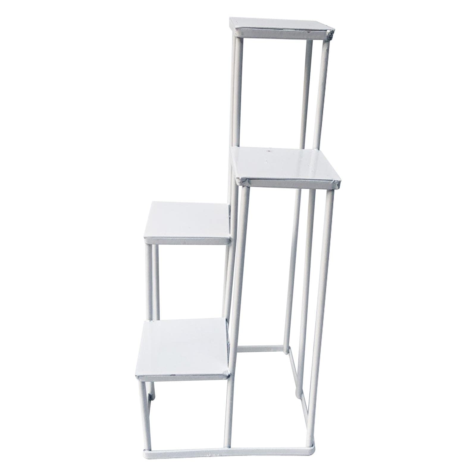 Yotijay 1/12 Scale Miniature Plant Stand - White Dollhouse Furniture Accessories, Display Shelf for Flower Pots & Mini Decor - Perfect for Dollhouse Displays, DIY Miniature Gardens & Home Decor