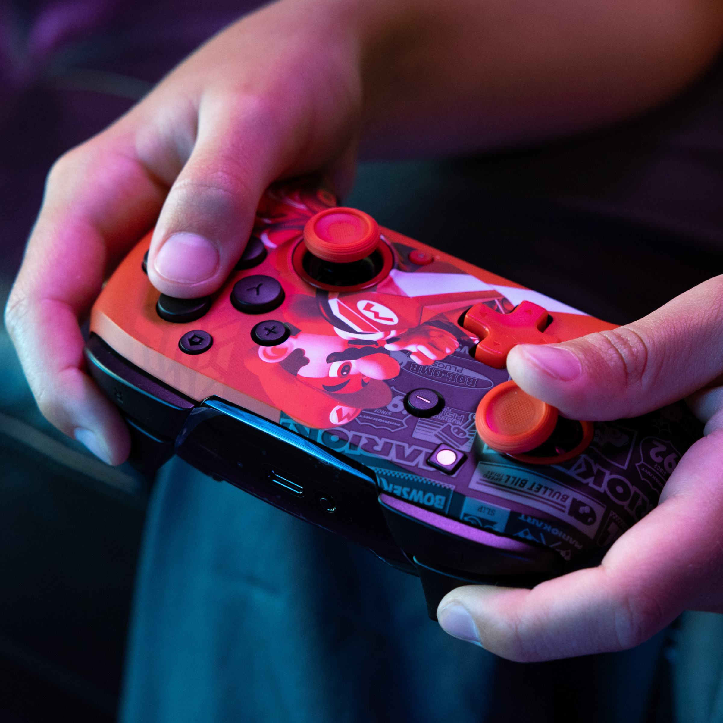 Nintendo Switch REMATCH GLOW Wireless Pro Controller - Compatible with Mario Kart 8 Deluxe & Racing Games - Ergonomic Design for Long Gaming Sessions - Perfect for Multiplayer Parties & Competitive Play