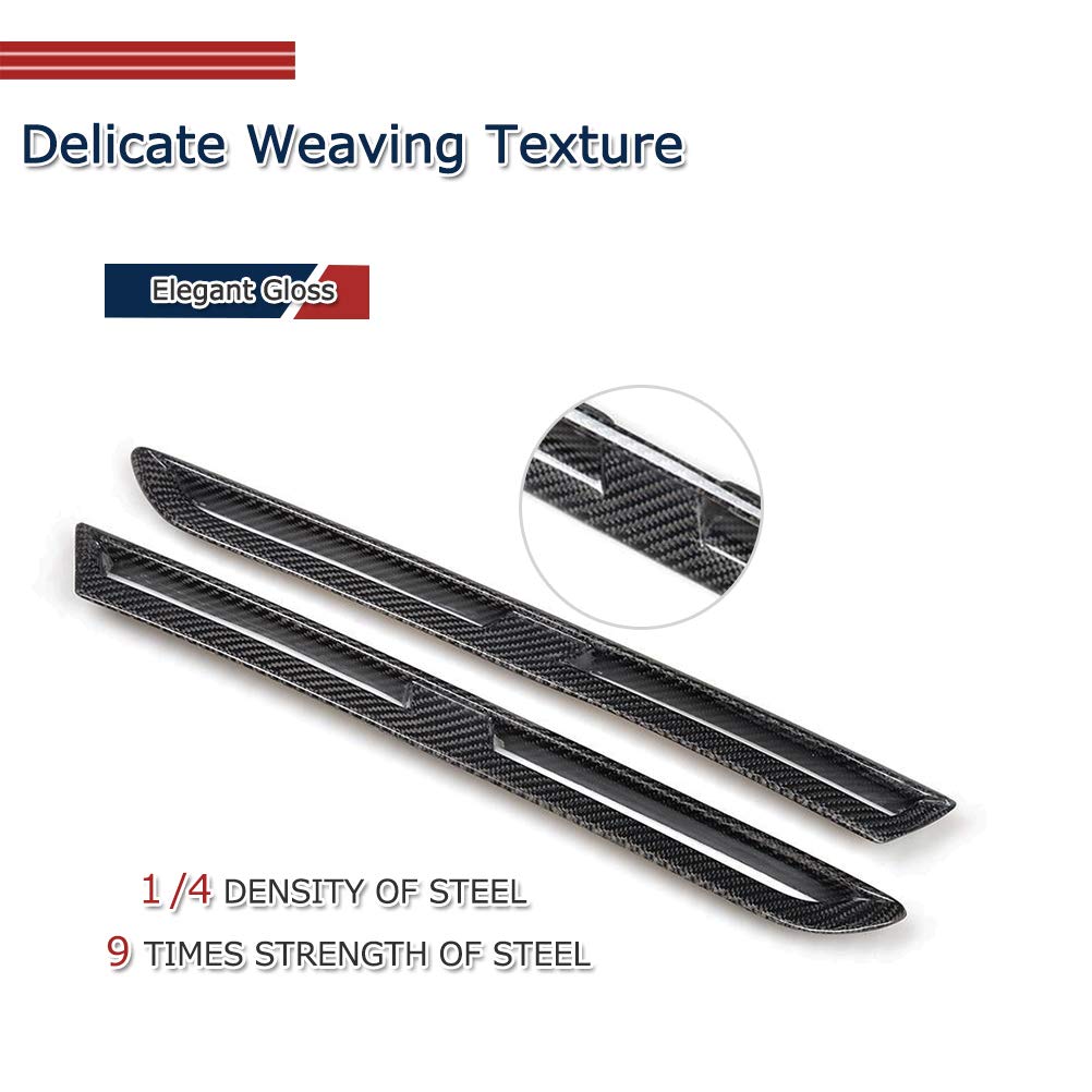 Carbon Fiber Fender Vents Air Scoops Trim for Nissan GTR Base Coupe 2008-2016 - Lightweight Performance Upgrade for Enhanced Aerodynamics & Style - Perfect for Racing, Car Shows & Street Performance