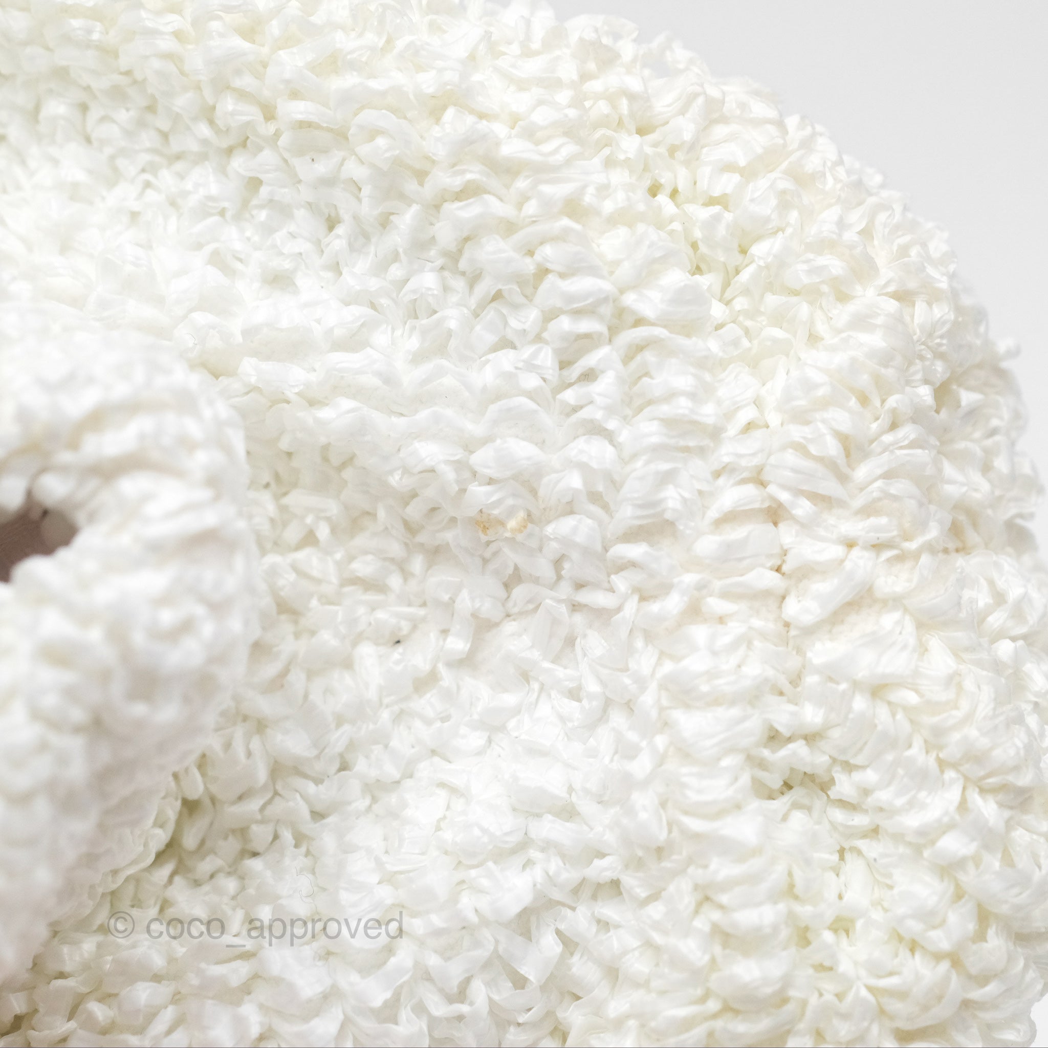 Bottega Veneta Mini Pouch Boucle Raffia Bag in White - Perfect for Summer Outings & Beach Vacations
