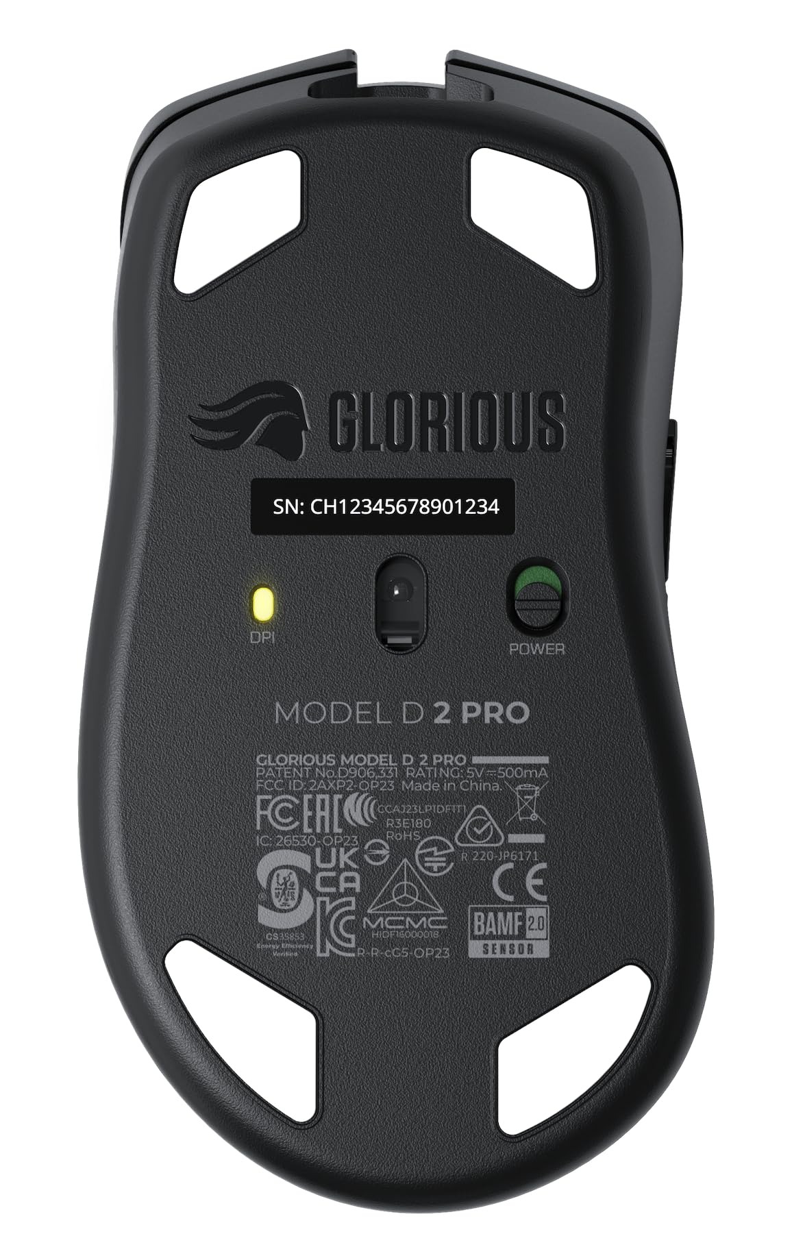 Glorious Model D 2 PRO Wireless Gaming Mouse - 2.4GHz 1ms Delay, 100M Clicks, Ultra-Light 60g, Long Battery Life, 26000 DPI, RGB, Ergonomic Design, 6 Buttons, PTFE Feet - Black | Perfect for FPS, MOBA & Esports Gaming