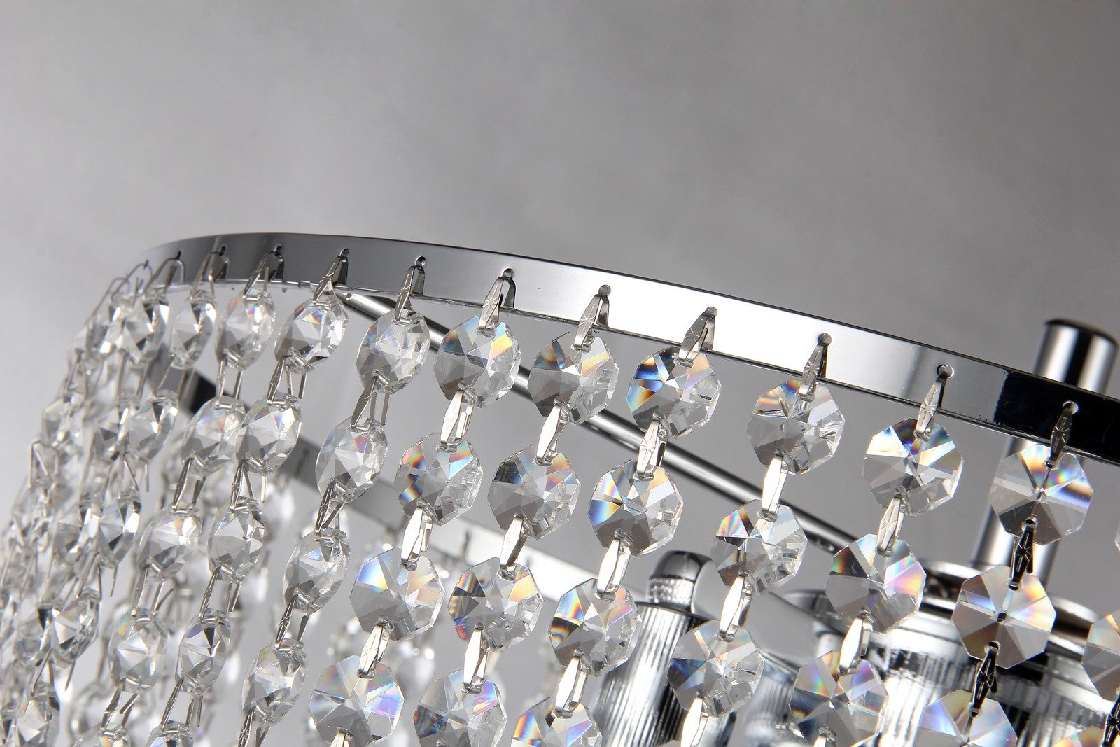Edvivi Marya 3-Light Crystal Floor Lamp - Mid Century Modern Standing Lamp with Chrome Finish for Living Room & Bedroom - Elegant Tall Floor Light for Home Decor, Reading Nook & Lounge Areas