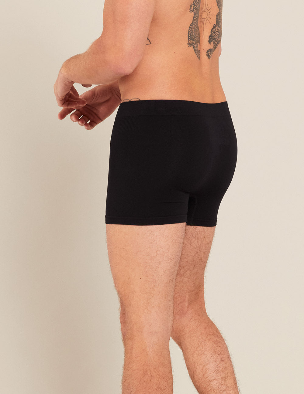 Seamless Men's Boxer Briefs - Ultra Soft Breathable Underwear for All-Day Comfort (Black) - Perfect for Workout, Travel & Daily Wear