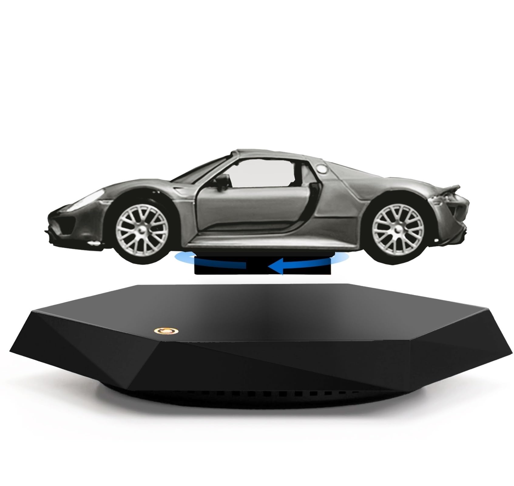 360° Rotating Levitating Display Model Car - Magnetic Floating Stand for Small Car Decoration | Unique Tech Gift for Car Lovers, Office Desk Toy & Modern Home Decor | Perfect for Birthday Presents, Man Cave Display & STEM Education