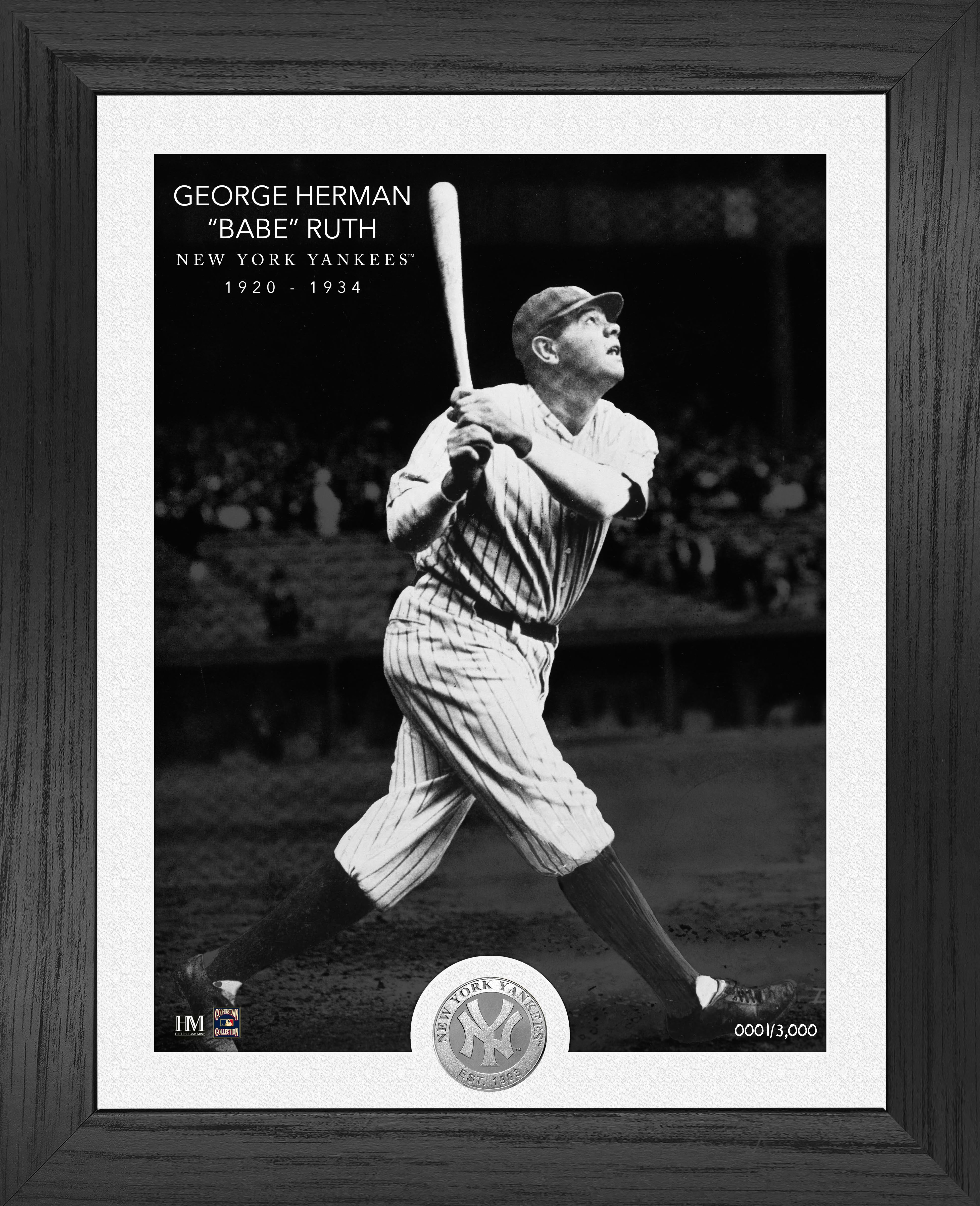 Babe Ruth Commemorative Silver Coin with Photo - Limited Edition Collectible for Baseball Fans & Memorabilia Enthusiasts - Perfect for Display, Gifts, and Sports Collections