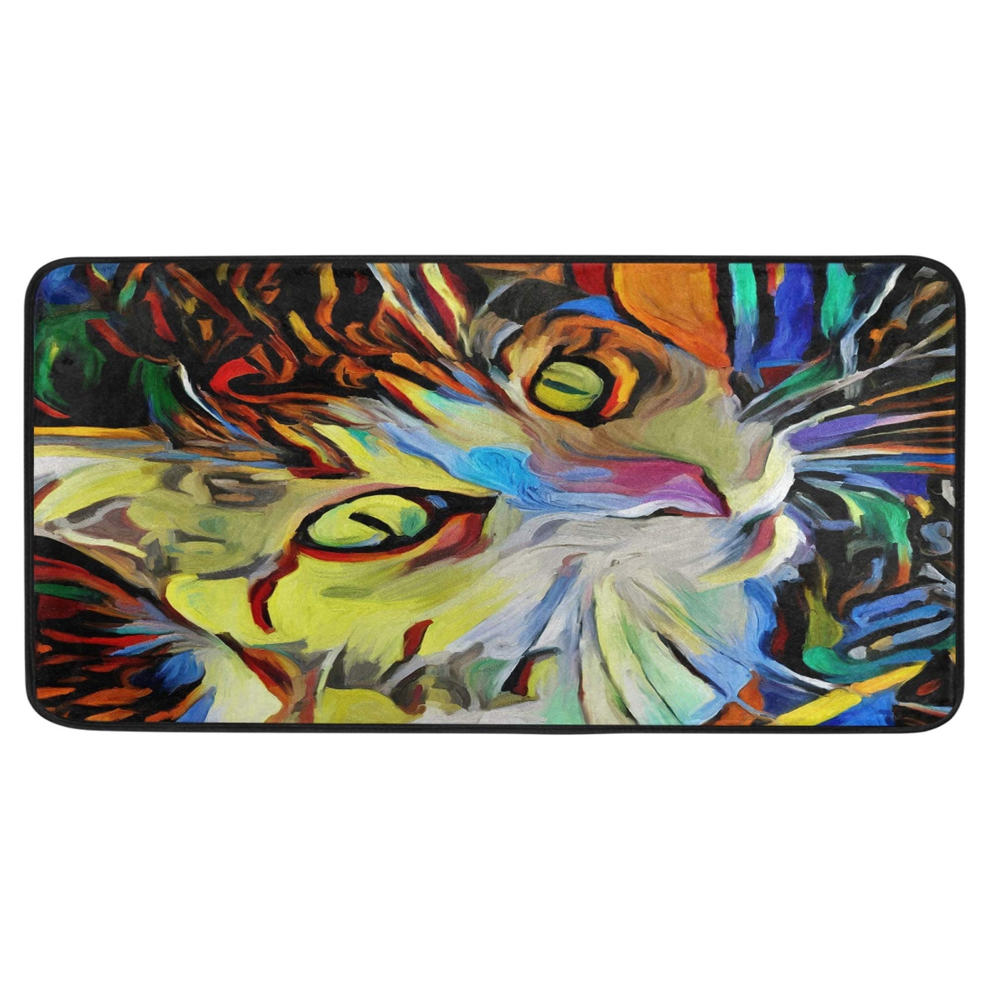 Colorful Animal Cat Non-Slip Kitchen Floor Mat - 39
