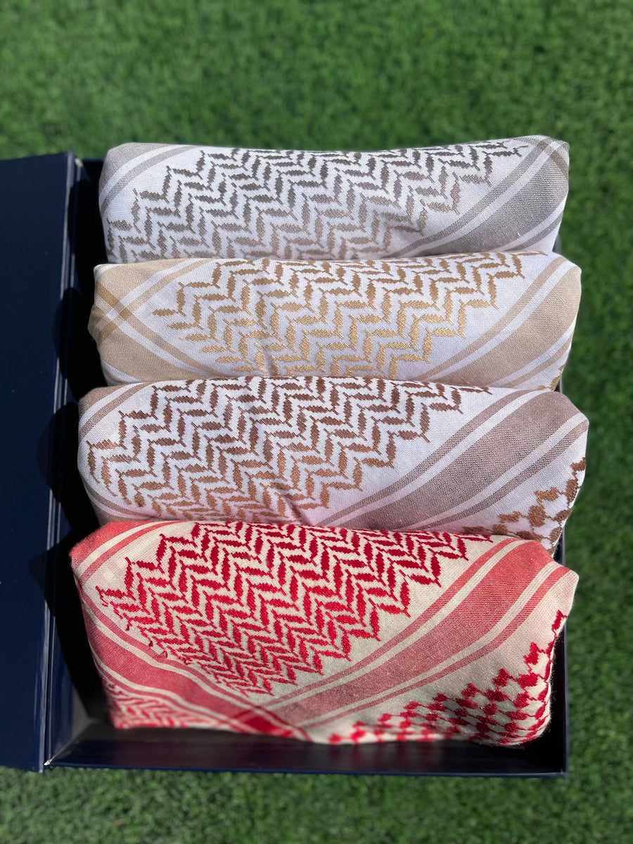 Winter Edition Frosted Oasis Shemagh & Keffiyeh Scarf Set - Warm Arabic Head Wrap for Men & Women - Perfect for Cold Weather, Outdoor Adventures & Cultural Fashion
