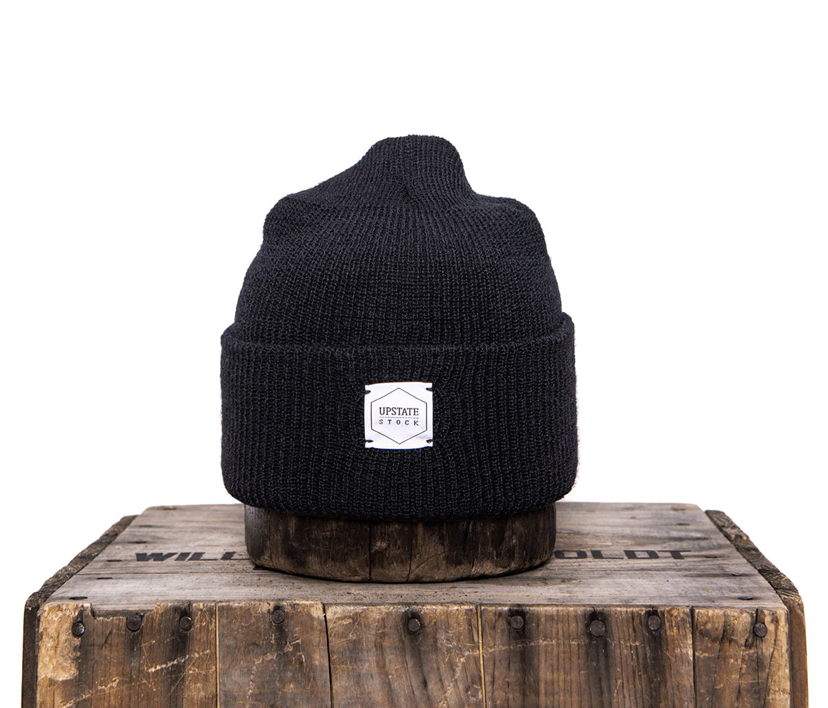 Upstate Stock 100% Wool Watch Cap - Black | Warm Winter Beanie for Men & Women | Perfect for Skiing, Hiking & Outdoor Activities