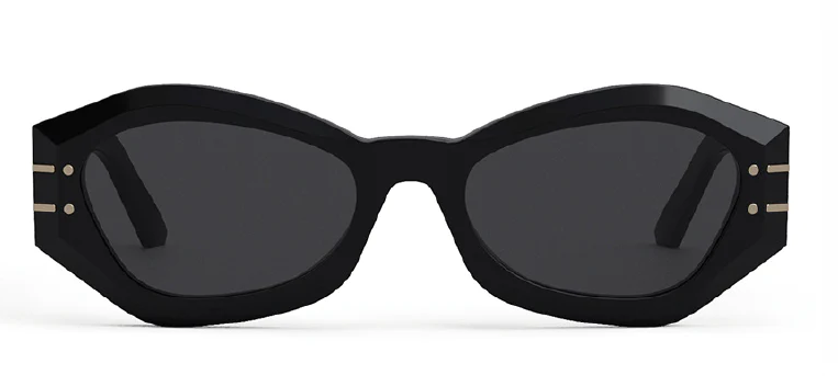 Christian Dior DIORSIGNATURE B1U 10A0 Black/Grey Cat Eye Sunglasses for Men - Luxury Designer Shades for Driving, Beach & Outdoor Fashion