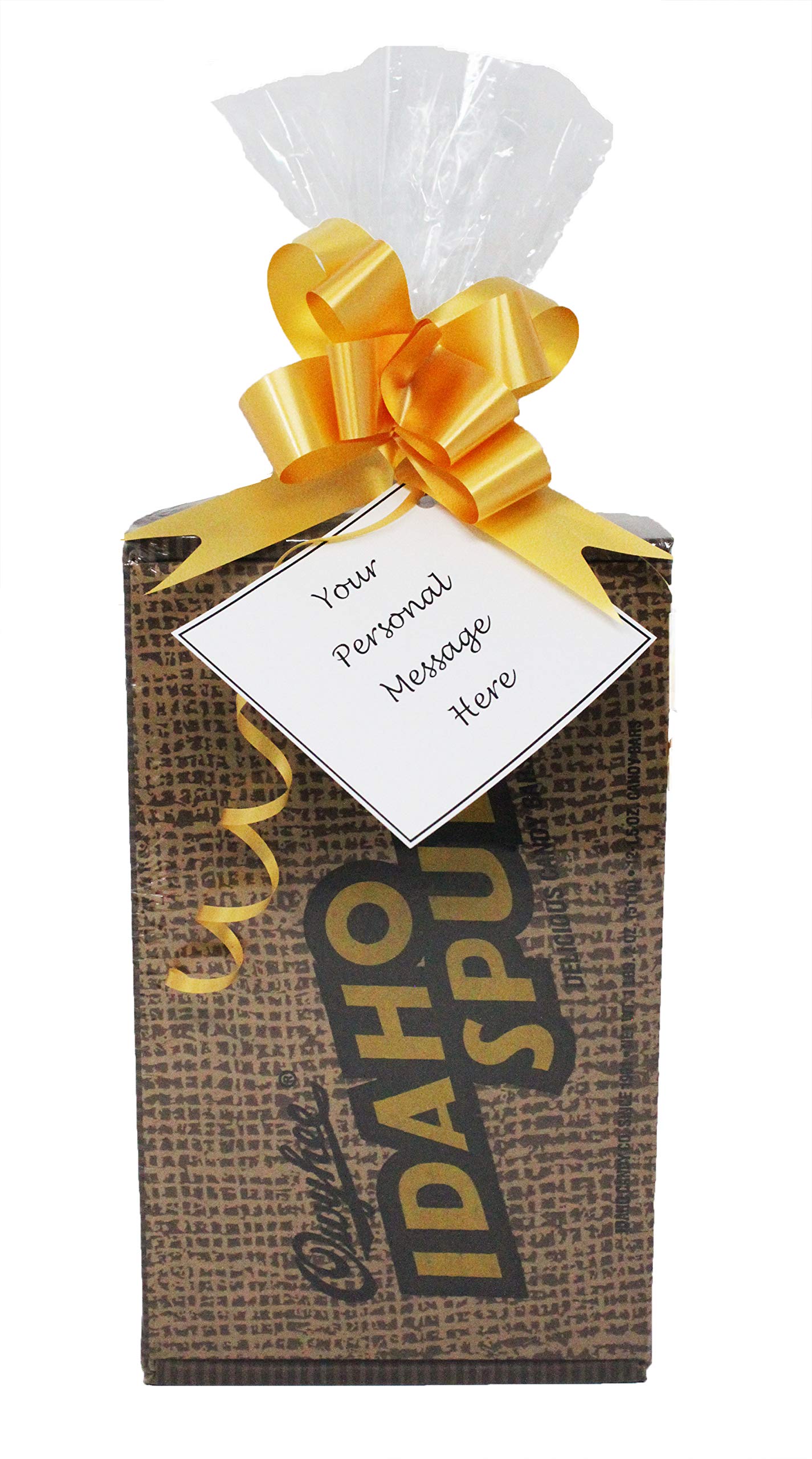 Idaho Spud Candy Bars 12-Pack - Vintage Potato Carton Gift Box - Personalized Greeting Card Option - Perfect for Birthday Gifts, Office Treats & Holiday Stocking Stuffers