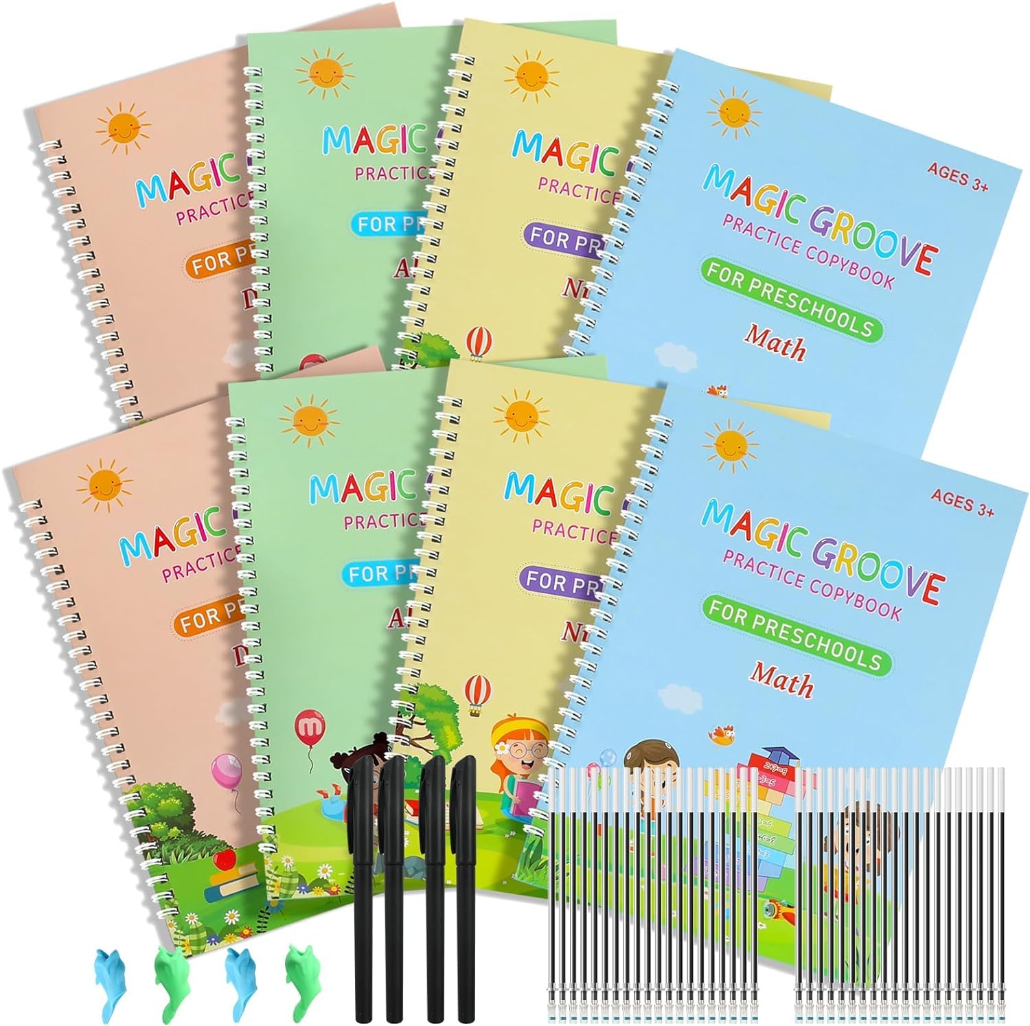 Yekidos Magic Copybook for Kids - Learn to Write & Handwriting Practice for Ages 2-8 | Preschool & Kindergarten School Supplies