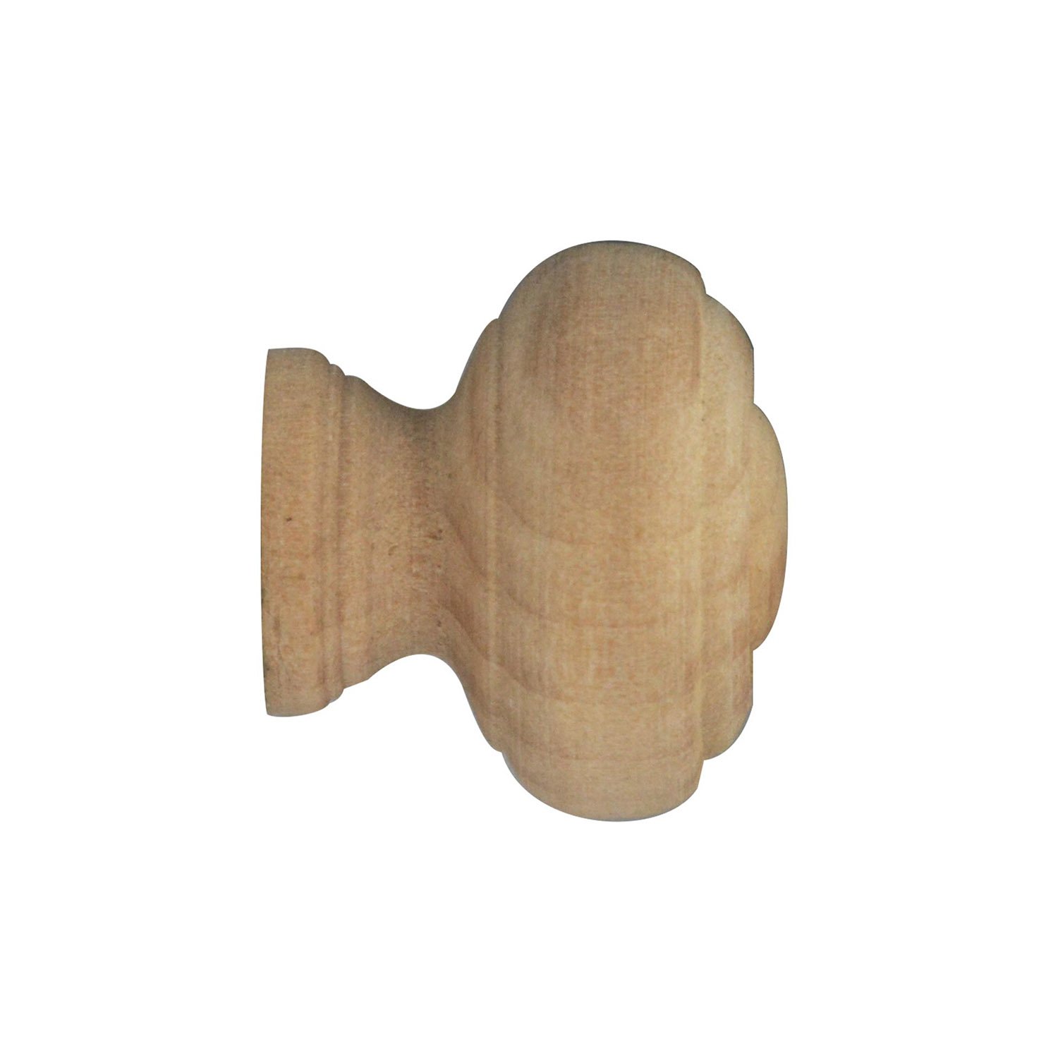 Unfinished Maple Wood Knob #3530-1-1/8