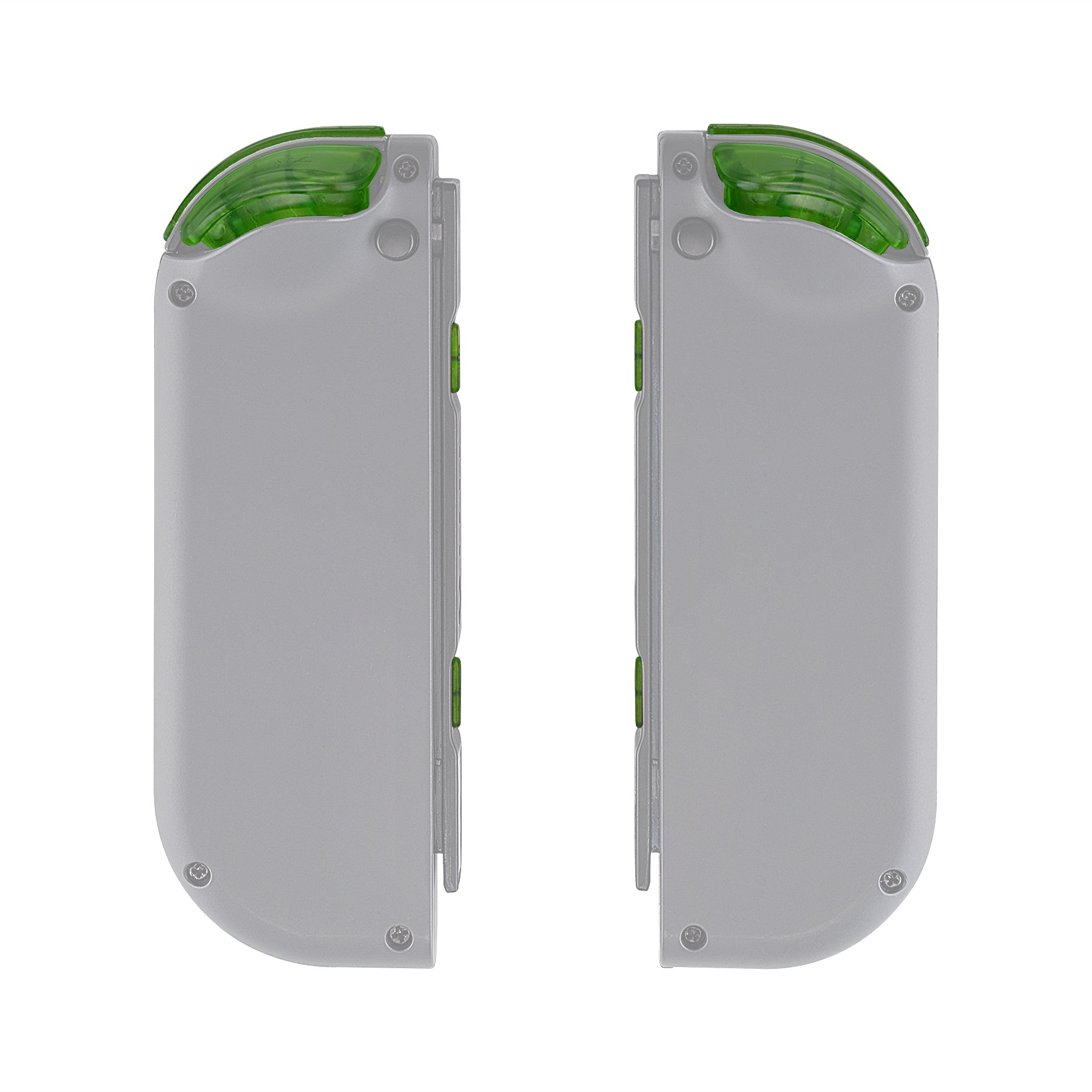 ExtremeRate Clear Green Replacement Buttons & Triggers for Nintendo Switch JoyCon & OLED JoyCon - Full Repair Kit with Tools (Excludes Shell) - Perfect for DIY Controller Repair & Gaming Enhancement
