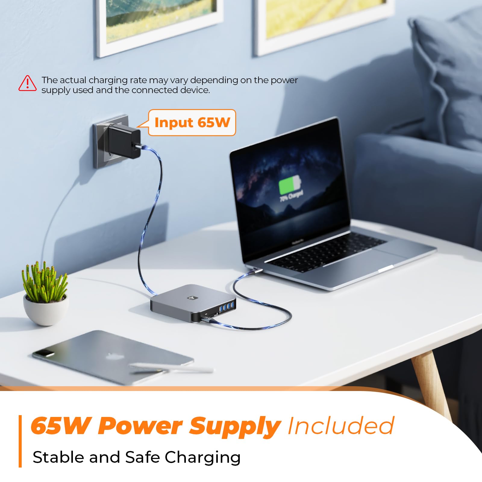 13-in-1 USB C Docking Station with Dual HDMI & 65W PD - Triple Display Dock for Mac Mini M4/M1/M2/M3, MacBook Pro/Air, Dell, HP, Lenovo, Surface - Includes VGA, 4 USB 3.0, Ethernet Port - Perfect for Home Office & Multi-Monitor Workstations