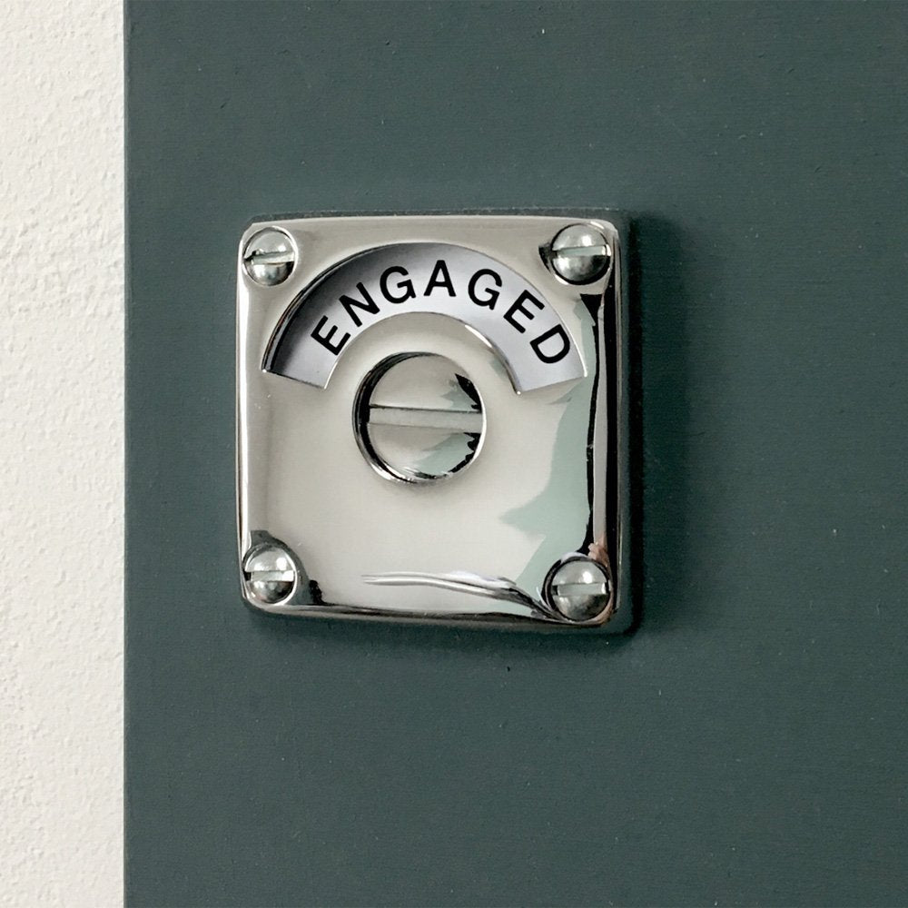 Chrome Vacant Engaged Lock - High Security Bathroom Door Lock for Privacy - Perfect for Homes, Offices, and Public Restrooms