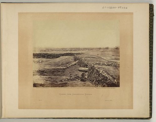 Vintage Civil War Quaker Gun Photo - Deserted Confederate Fortification at Centreville, Fairfax County, Virginia VA | Historical Collectible, Home Decor, War Memorabilia Display