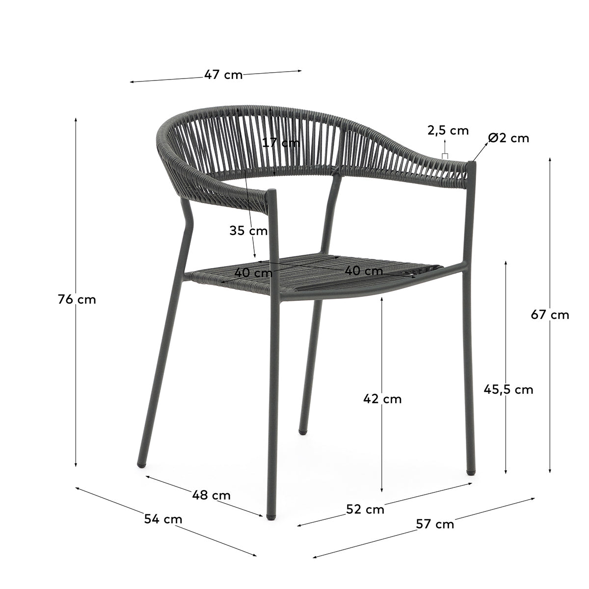 Futadera Outdoor Dining Chair - Waterproof & Durable Patio Furniture for Garden, Poolside, and Backyard - Perfect for Outdoor Entertaining & Relaxation