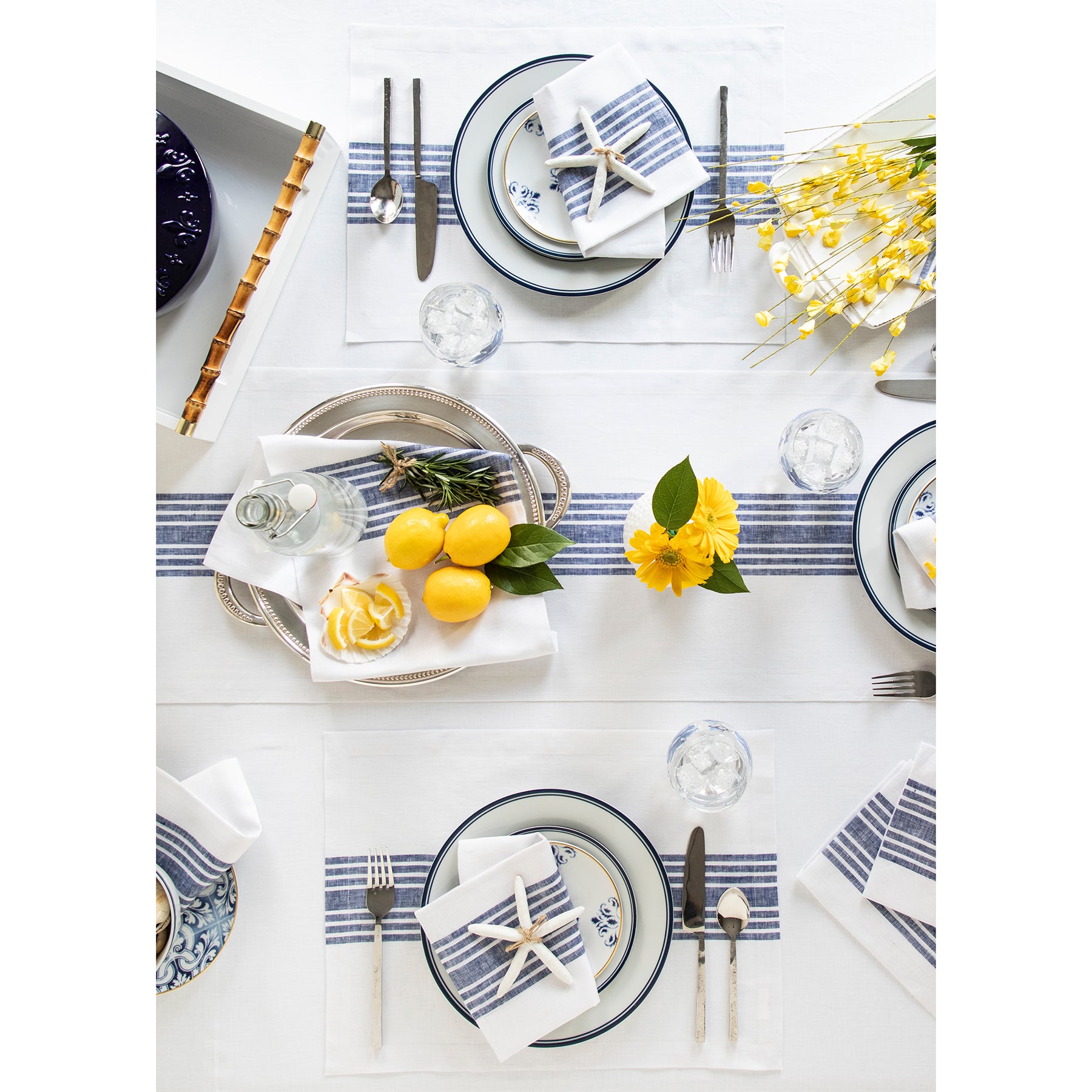 Farmhouse Style Placemats Set of 4 - Rustic Cotton Table Mats for Dining Room, Kitchen & Holiday Decor - Perfect for Thanksgiving, Christmas & Everyday Use