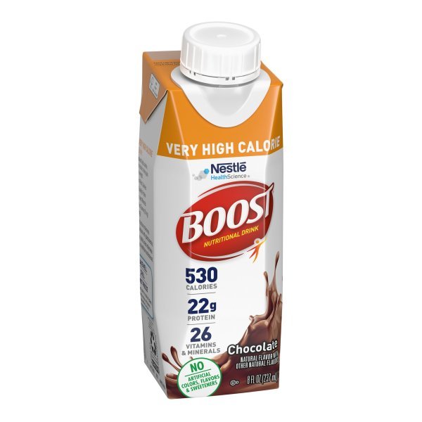 Boost Very High Calorie Nutritional Drink - 8 oz Carton (24 Pack) | High Protein Meal Replacement Shake for Weight Gain, Elderly & Recovery | Perfect for Post-Surgery, Athletes & Seniors
