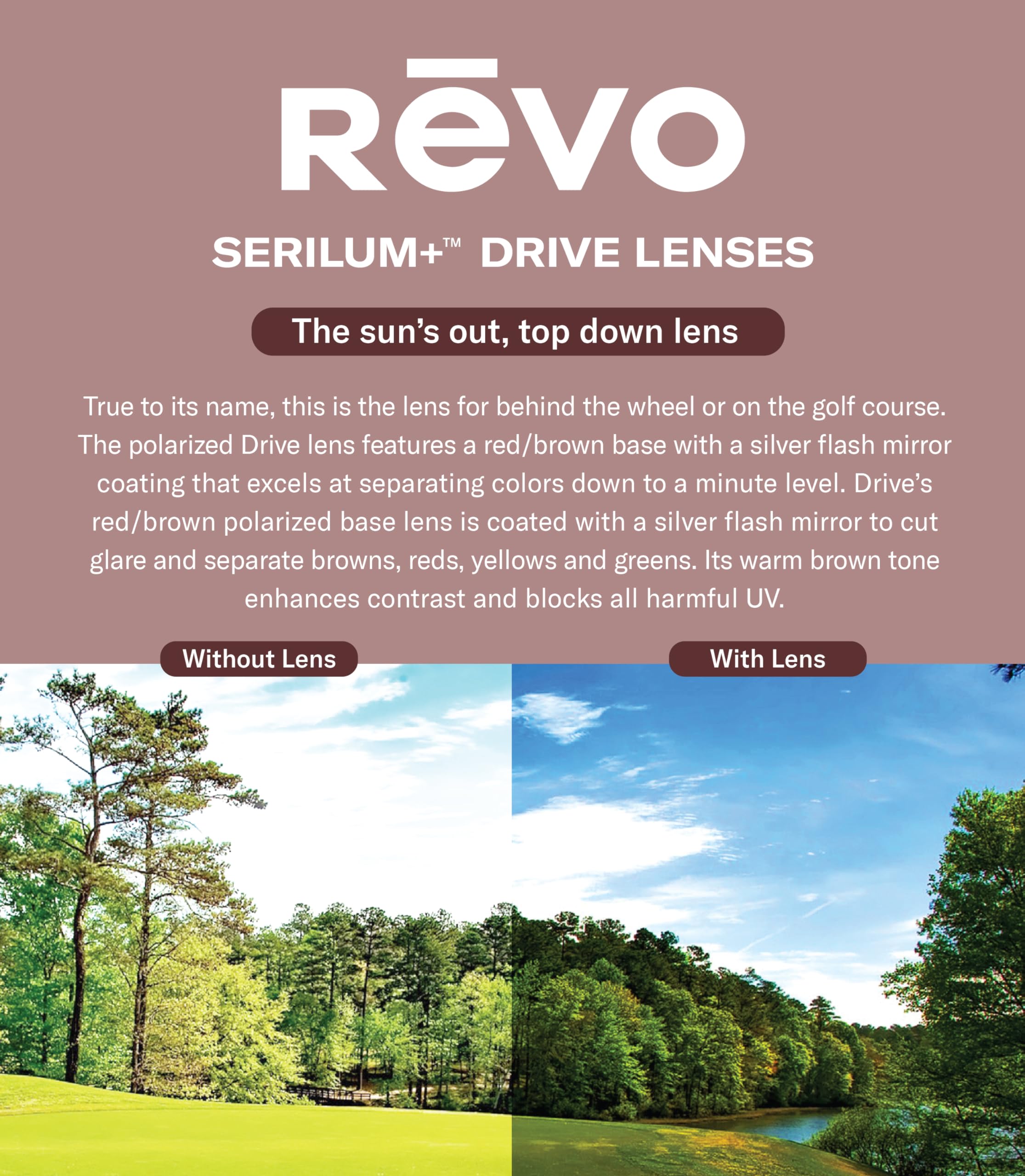 Revo Polarized Sunglasses for Men & Women – Lightweight Rectangle Wrap Frame UV Protection – Perfect for Driving, Running, Outdoor Sports & Beach Activities