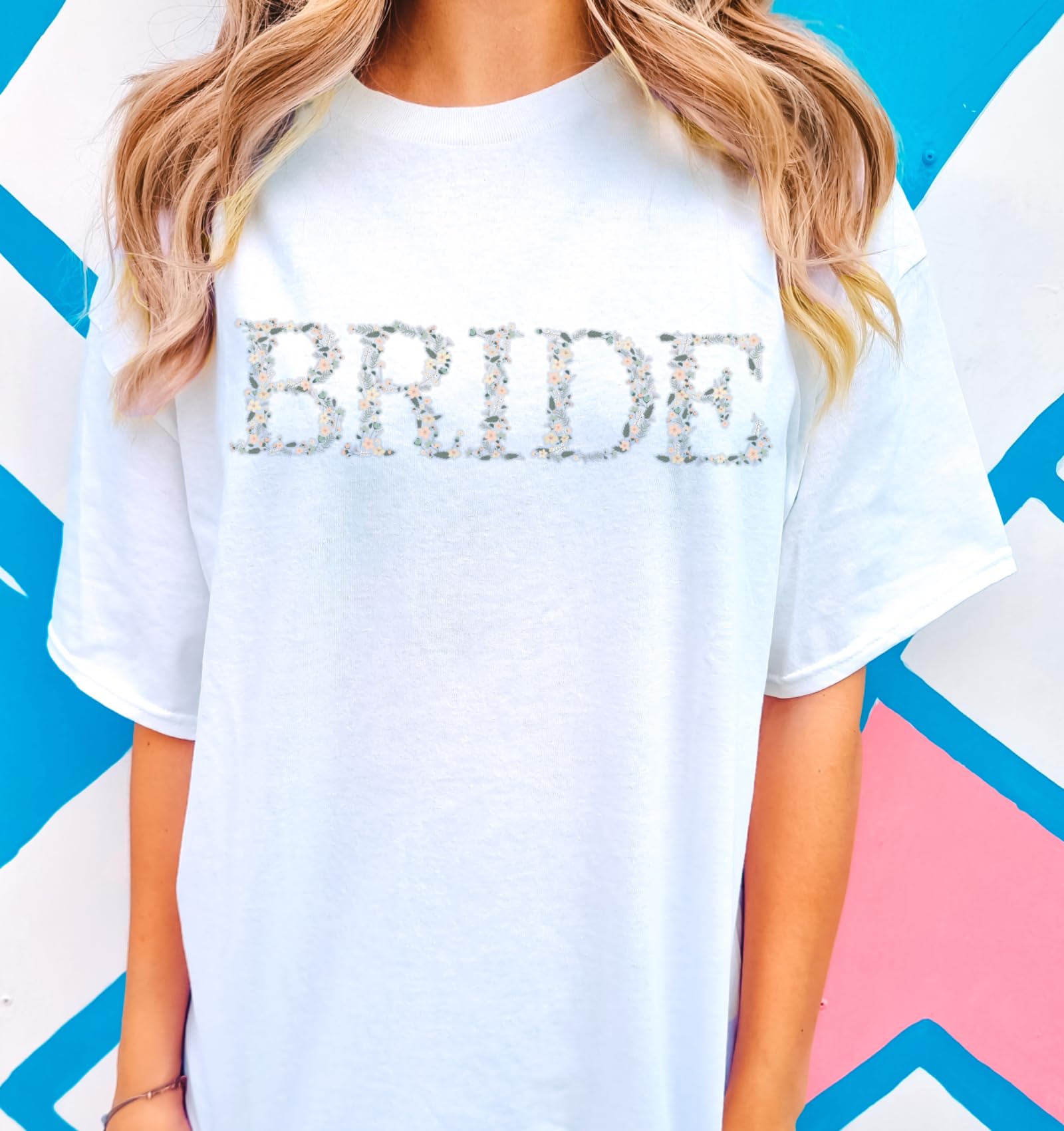 Future Mrs Sweatshirt - Floral Embossed Bride to Be Gift for Engagement, Bachelorette Party & Wedding (Short Sleeve, Women's Medium) - Perfect for Bridal Showers, Honeymoon & Newly Engaged Couples