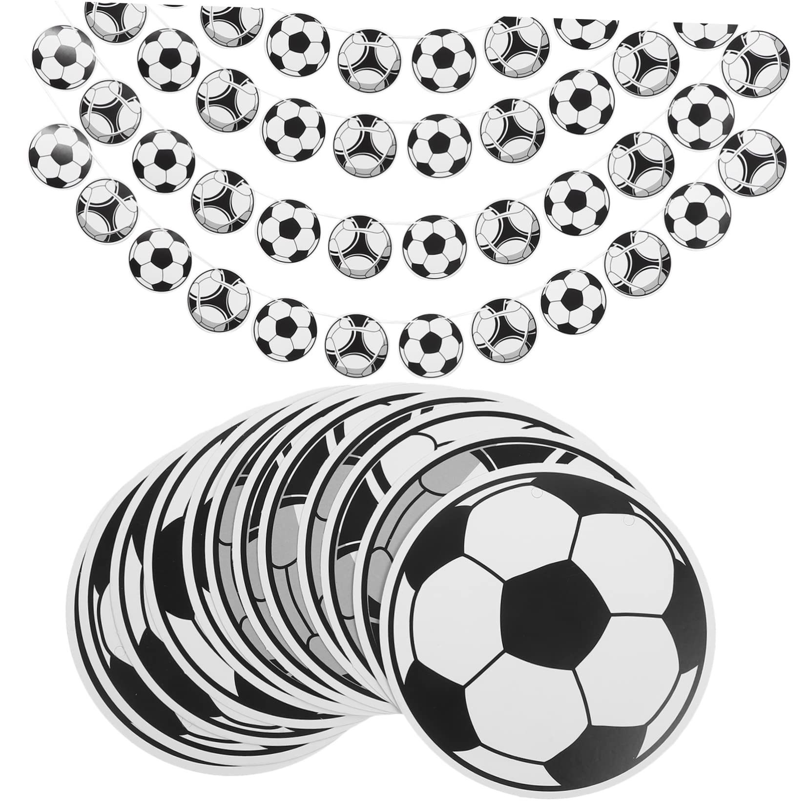 Abaodam 5 Sets Soccer Birthday Banner - 12 Soccer Flags Party Bunting Decorations for Sports Themed Party Supplies | Perfect for Kids Birthday, Team Celebration & Game Day Decor