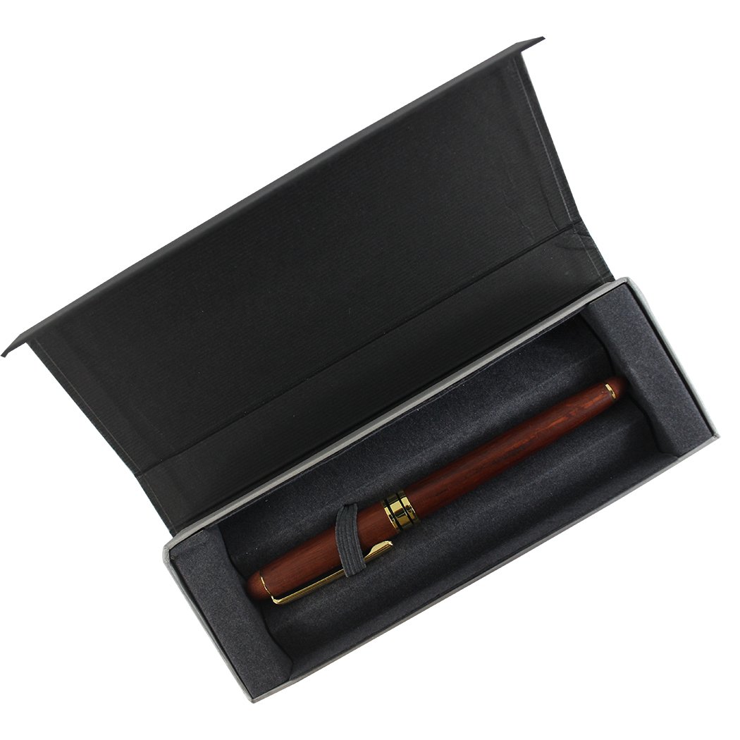 Premium Gullor Redwood Fountain Pen with Luxury Gift Box - Elegant Writing Instrument for Calligraphy, Journaling & Gifting (Ideal for Professionals, Students & Pen Enthusiasts)