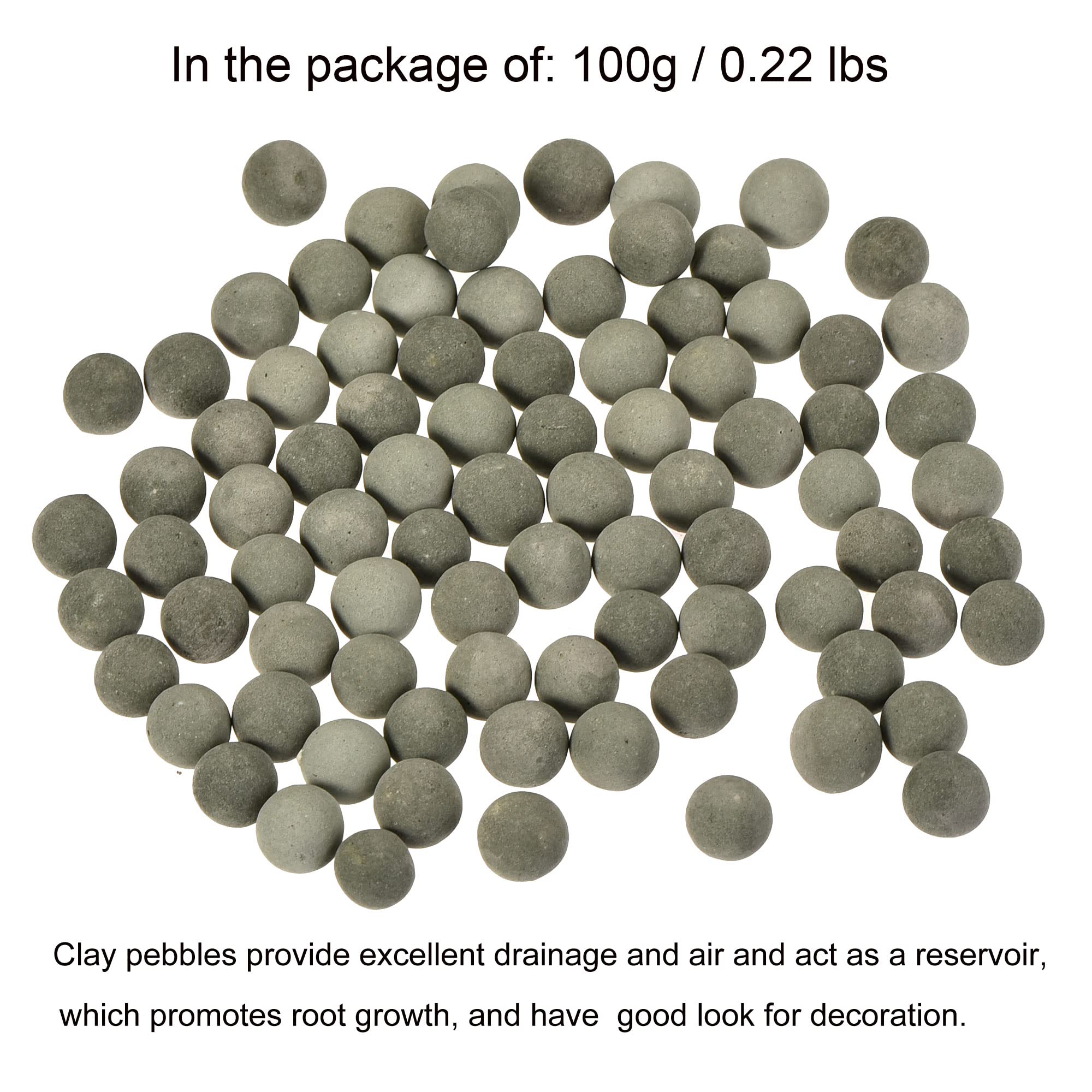 MECCANIXITY 5-6mm Clay Pebbles for Hydroponics - 0.22 lbs Lightweight Expanded Clay Balls for Indoor Gardening, Orchid Potting, Bonsai Decor & Aquaponics - Perfect for Hydroponic Systems, Plant Drainage and Decorative Vase Fillers