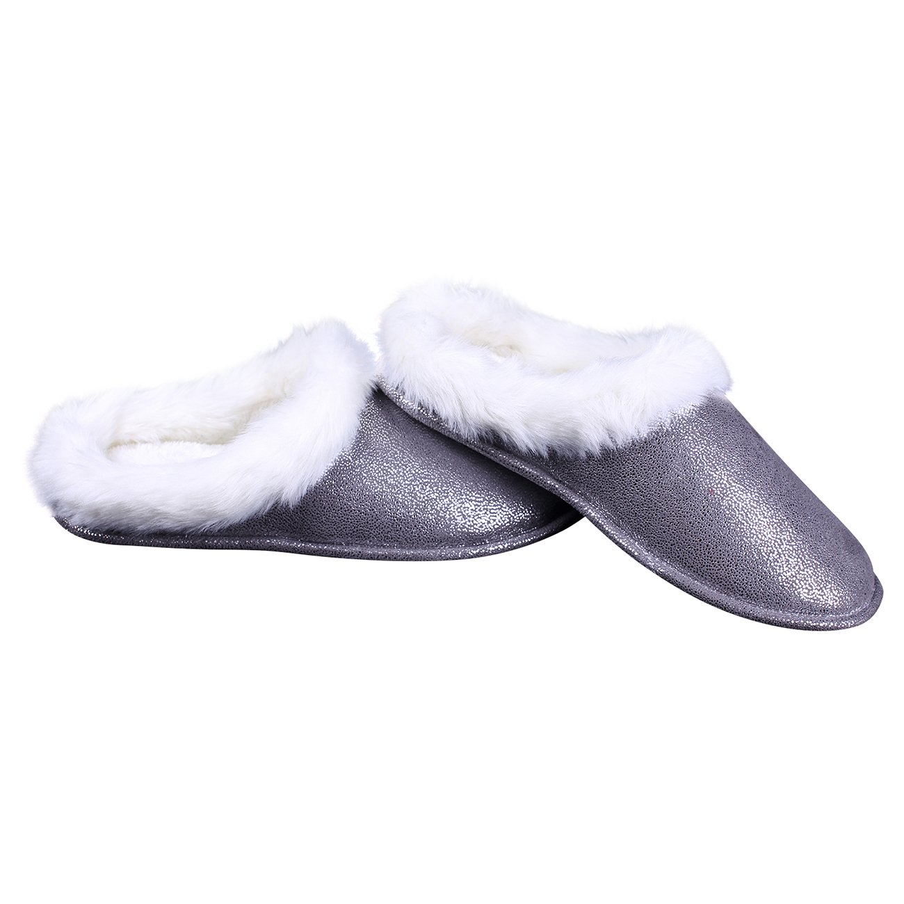 Women's Winter Warm Moccasin Slippers - Soft Suede & Faux Fur Indoor/Outdoor House Shoes with Thick Memory Foam & Non-Slip Rubber Soles - Cozy for Home, Office, Travel & Casual Wear