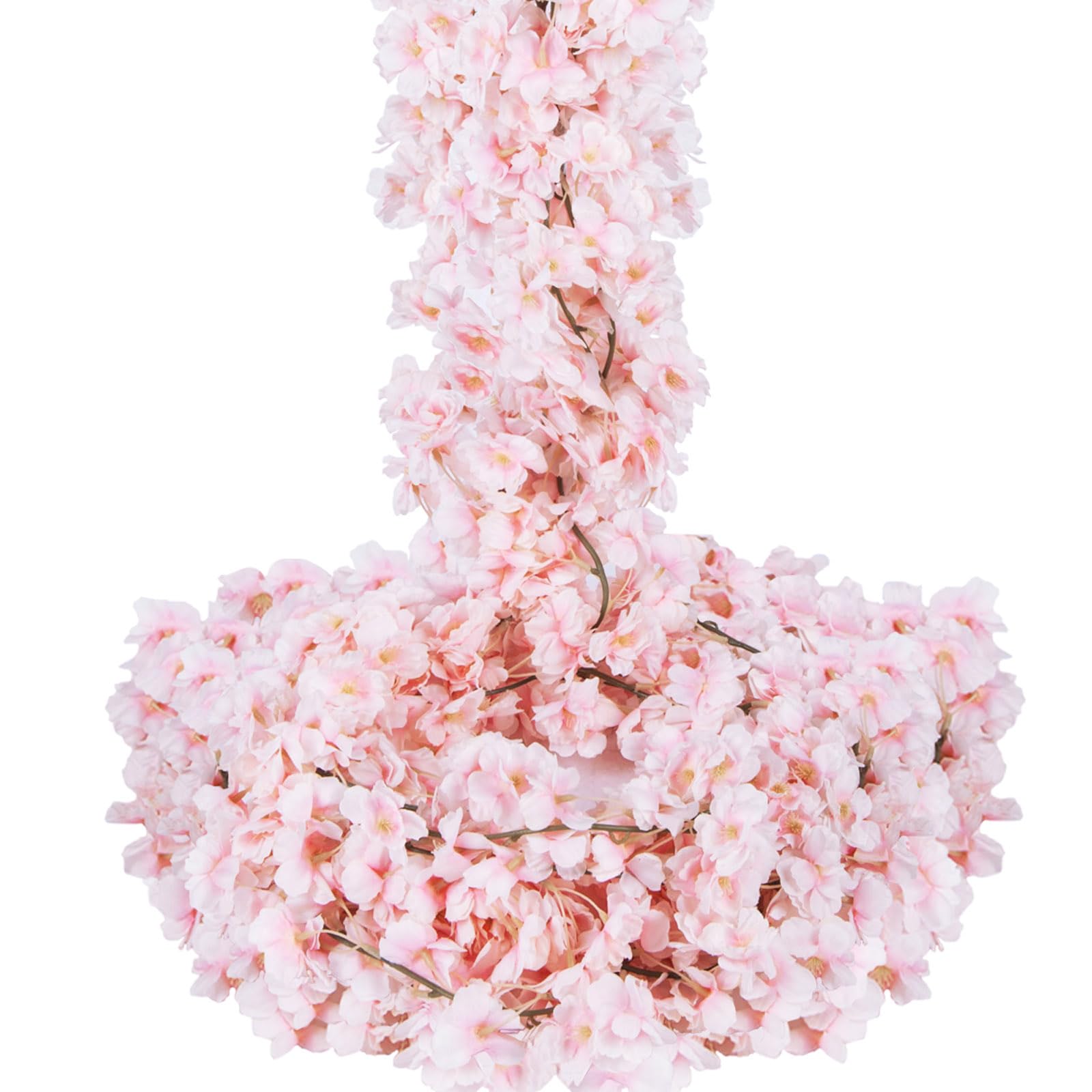TOPHOUSE 6 Pack Artificial Cherry Blossom Garland - Pink Silk Flower Vines for Home Decor, Wedding, Party, Wall & Room Decoration - Perfect for Spring Decor, Baby Shower, Photo Backdrops & Indoor/Outdoor Use