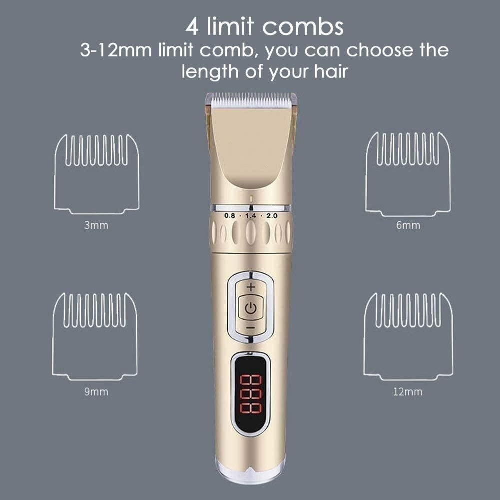 JYYBN Quiet Cordless Dog Clippers - Low Noise Electric Pet Grooming Shaver for Dogs & Cats, Rechargeable Hair Trimmer - Perfect for Home Grooming & Professional Pet Care