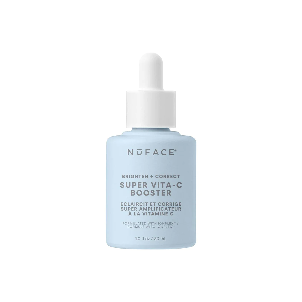 NuFACE Super Vita C Booster Serum - Vitamin C Brightening Facial Serum for Glowing Skin | Anti-Aging & Dark Spot Treatment | Perfect for Morning Skincare Routine & Pre-Makeup Application