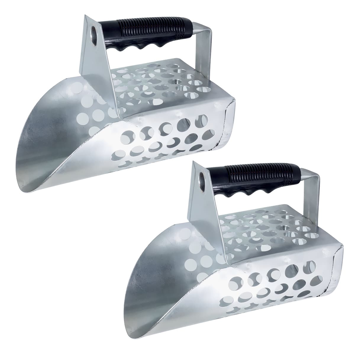 Premium Metal Detector Sand Scoop - 2 Pack Heavy Duty Beach Scoop for Shelling, Rock Hunting & Treasure Hunting - Ideal for Beachcombing, Gold Prospecting & Outdoor Adventures