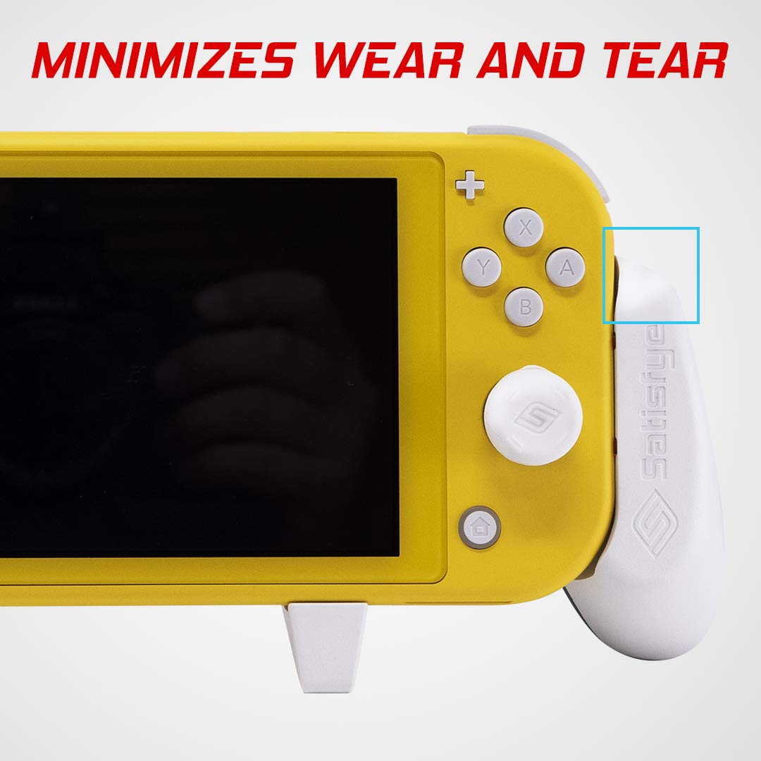 Satisfye ZenGrip Go Slim Bundle for Nintendo Switch Lite - Portable Grip Lite & Slim Case with Bonus 2 Gray Thumbsticks | Perfect for Travel, Gaming On-The-Go & Enhanced Handheld Play