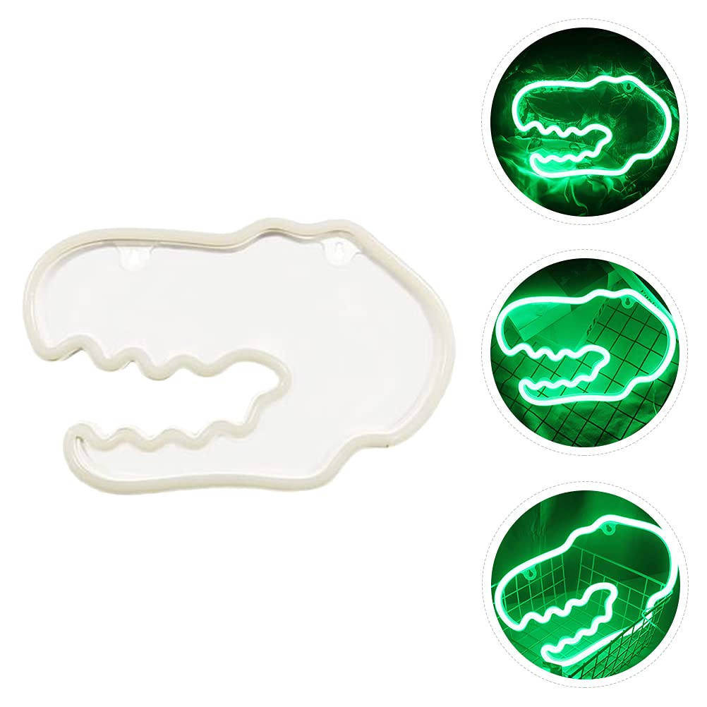 Dinosaur Head LED Neon Sign - Romantic Bedside Lamp, Mood Light for Glowing Night Light, Dinosaur-Themed Decor for Kids Room, Diner, or Gaming Setup