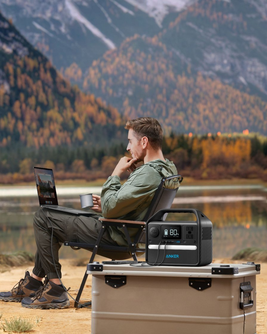 Anker 522 Portable Power Station 299Wh 300W - Compact Solar Generator for Camping, Outdoor Adventures & Emergency Backup Power