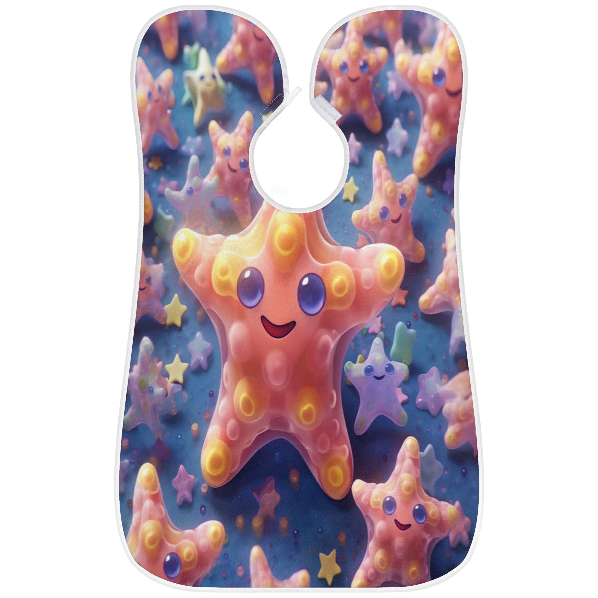 Men's Sea Starfish Beard Shaving Bib - Waterproof Makeup & Hair Dye Apron for Barbers & Stylists - Sink Hair Catcher & Beard Trimming Tool - Perfect Gift for Grooming & Salon Use